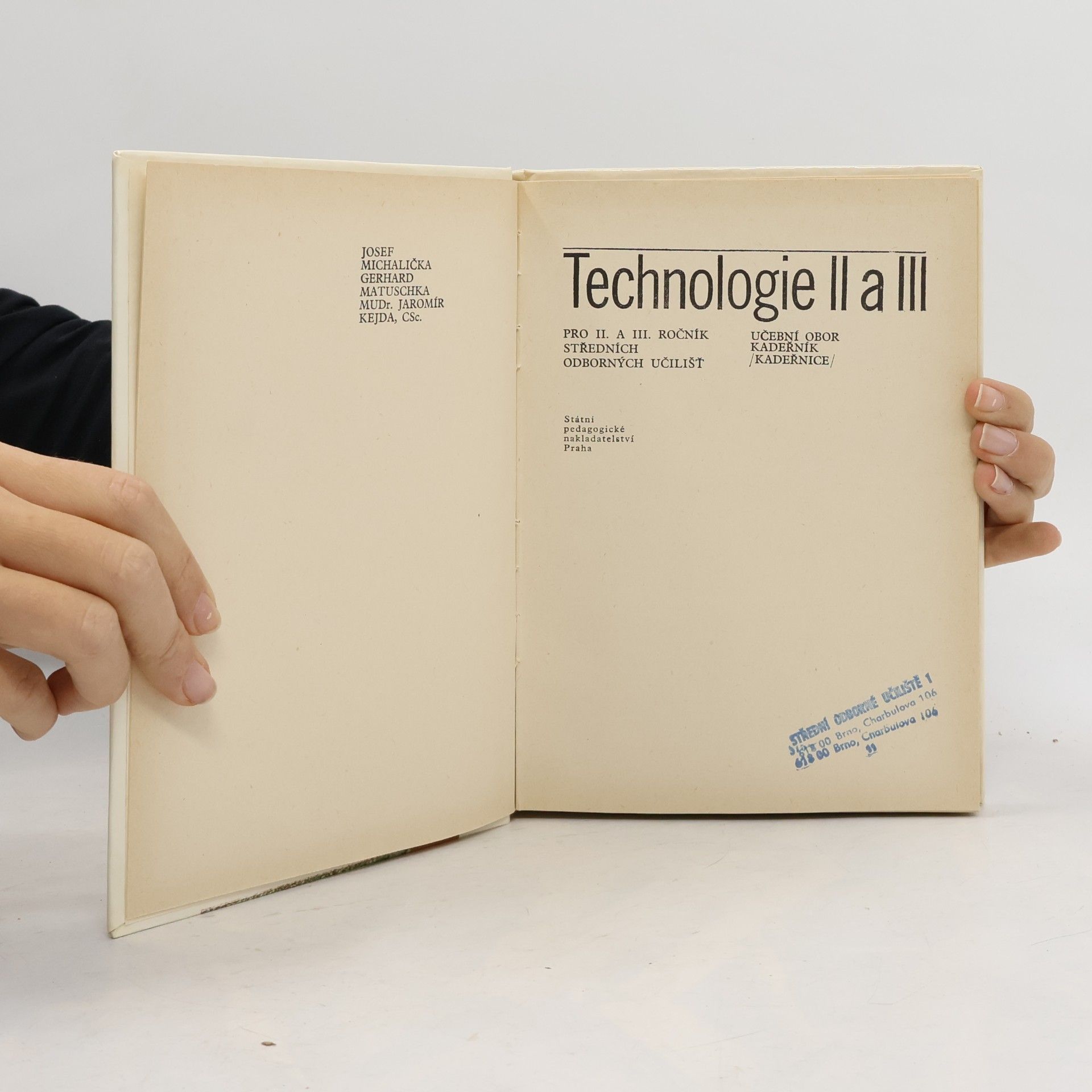 Various authors Technologie pro holiče a kadeřníky II a III