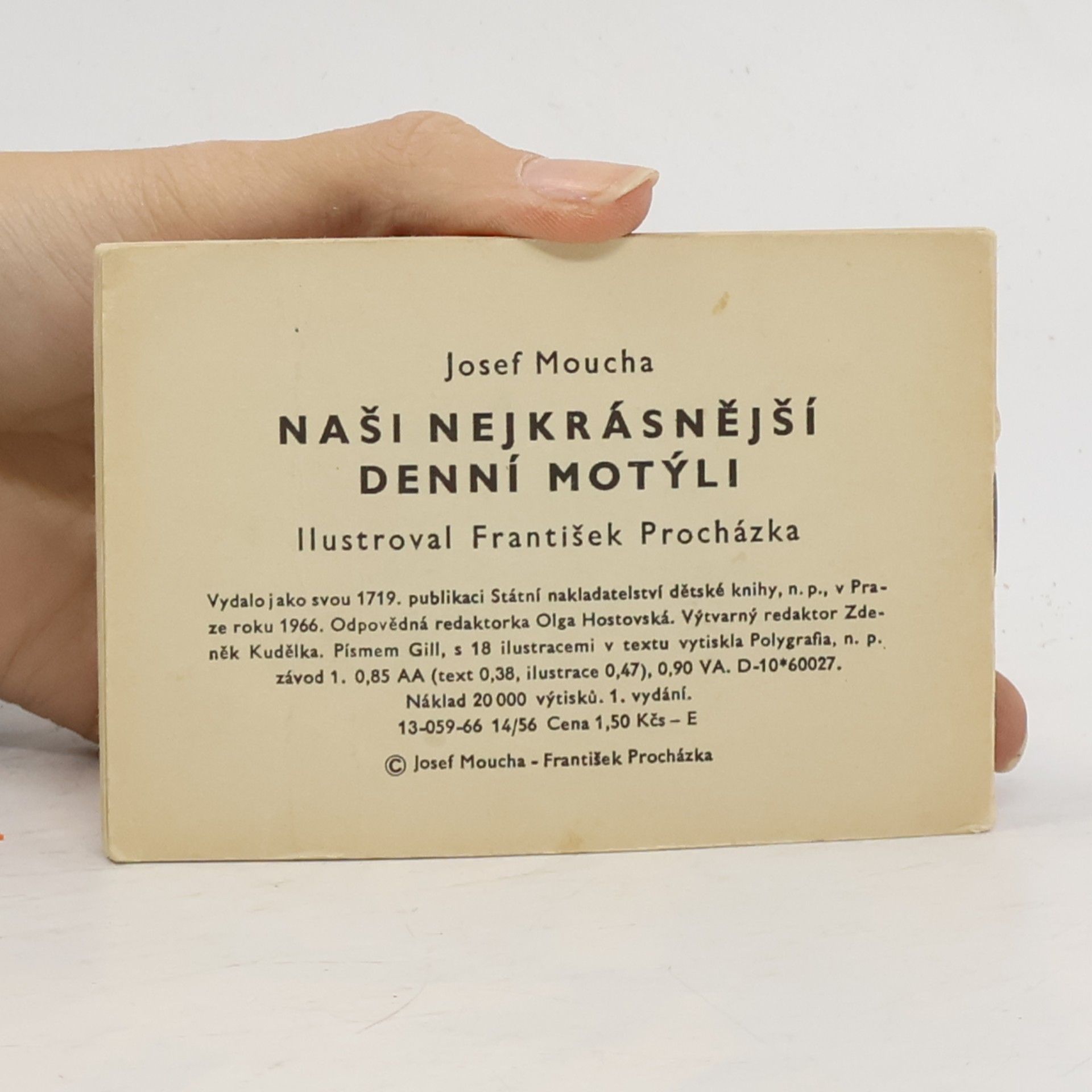 Josef Moucha Naši nejkrásnější denní motýli