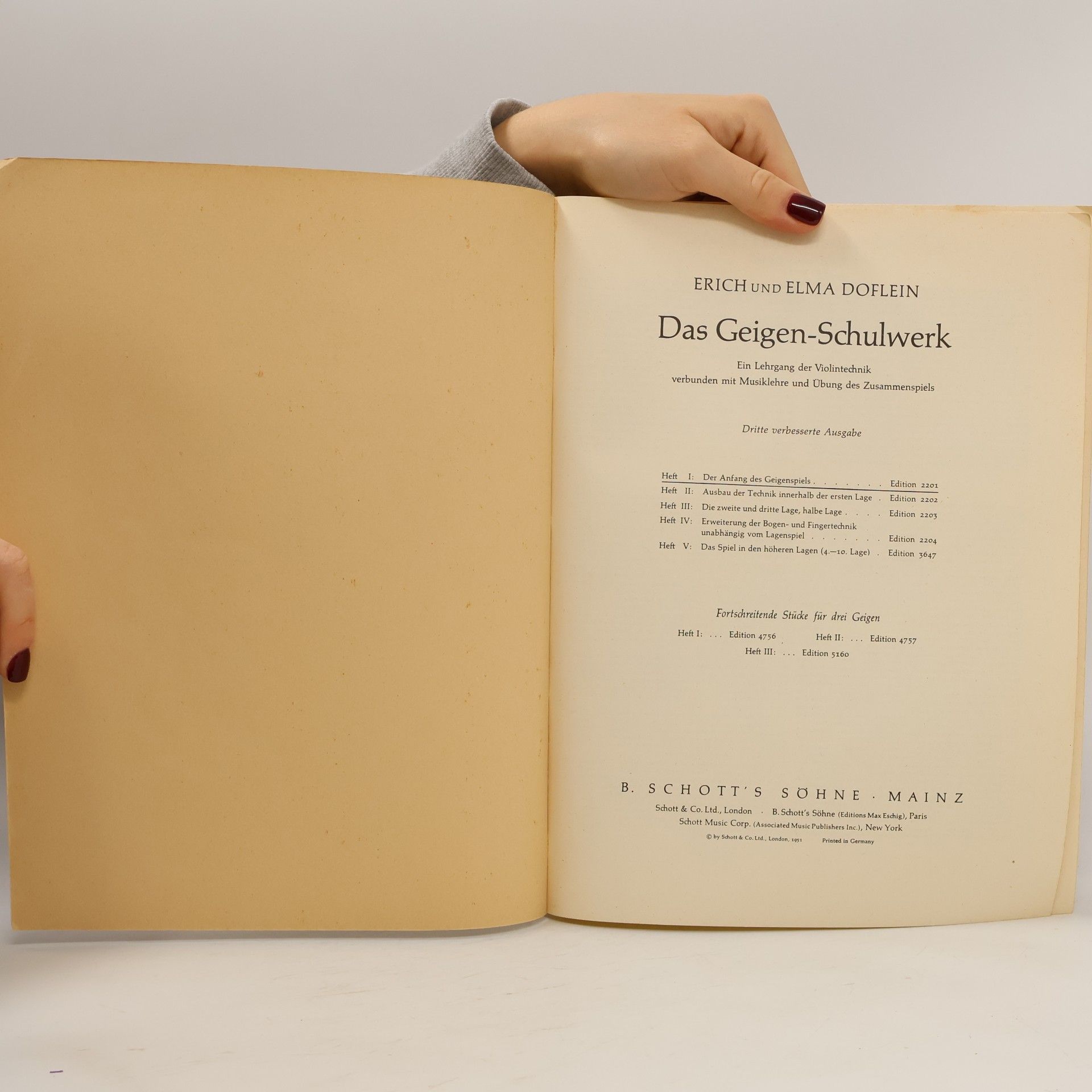 Erich Doflein Das Geigen-Schulwerk