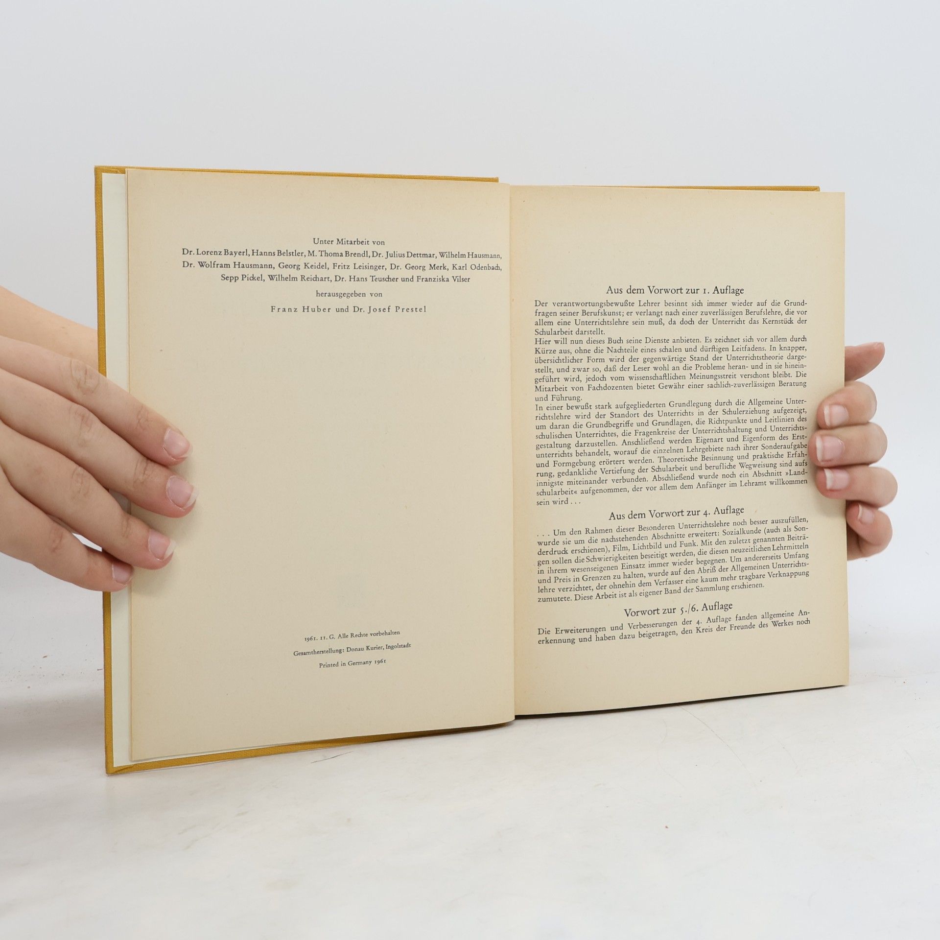 Prestel UNTERRICHTSFÜHRUNG UND UNTERRICHTSGESTALTUNG IN DER VOLKSSCHULE