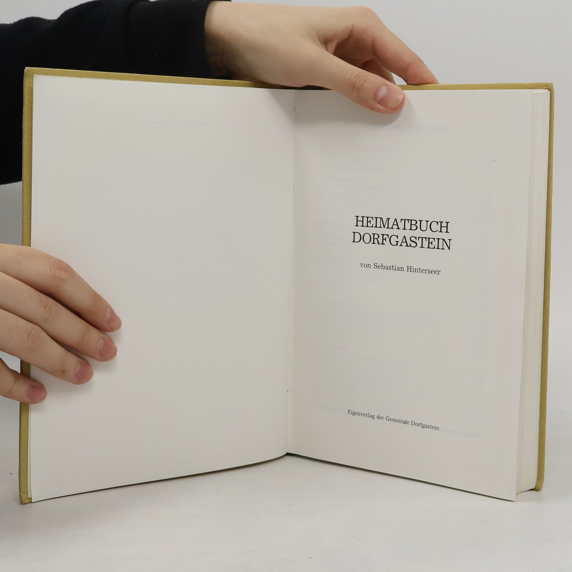 Sebastian Hinterseer Heimatbuch Dorfgastein