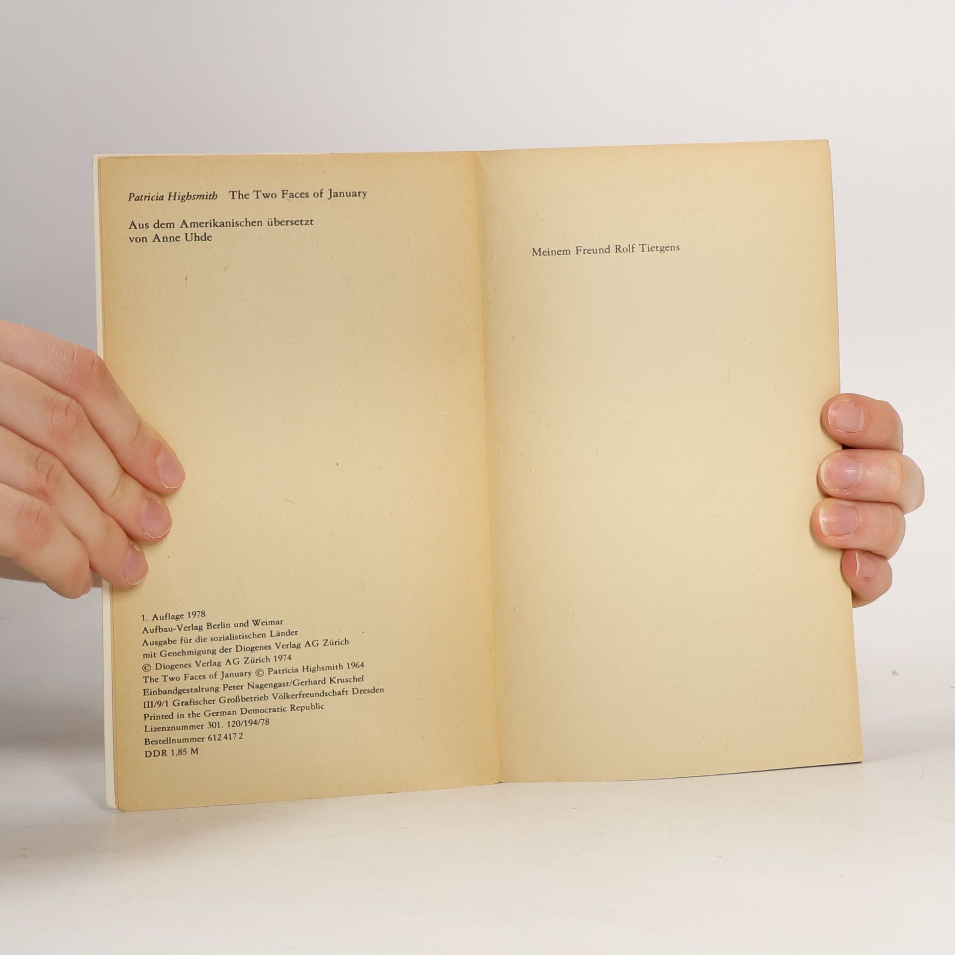 Patricia Highsmith Die zwei Gesichter des Januars