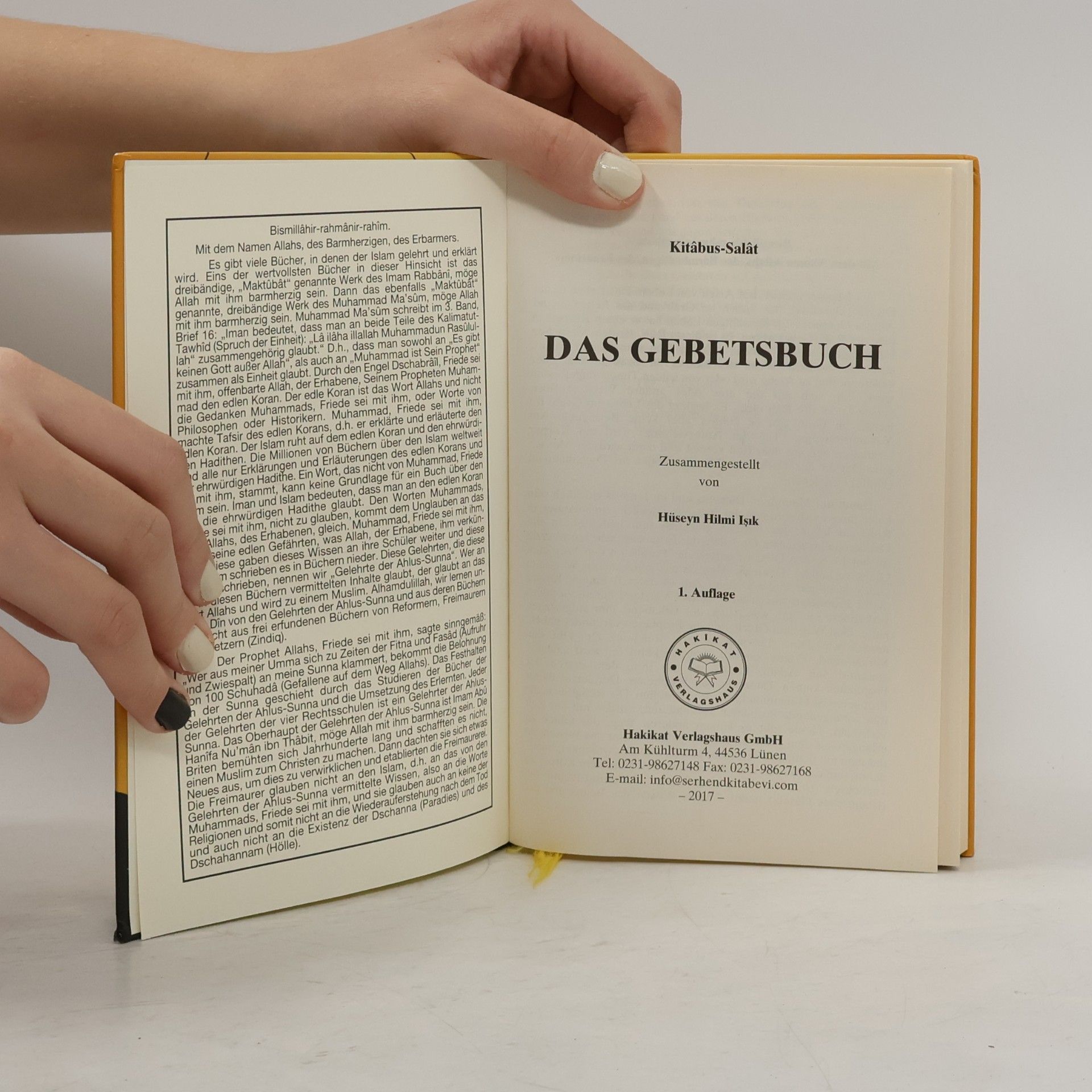 Hüseyin Hilmi Işık Das Gebetsbuch