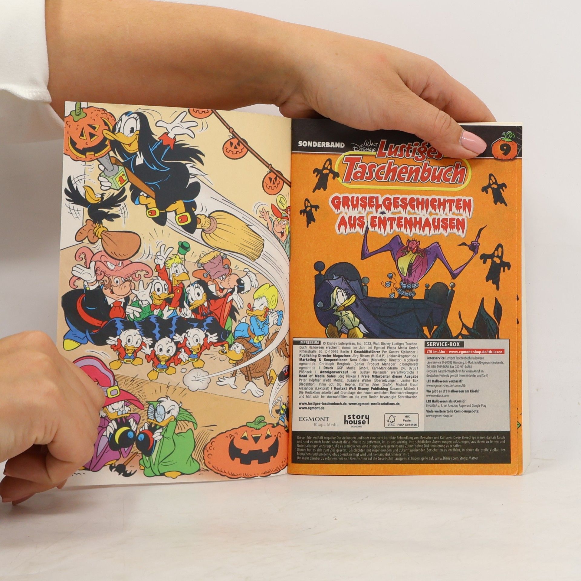Walt Disney Lustiges Taschenbuch 9/2023. Gruselgeschichten. Halloween