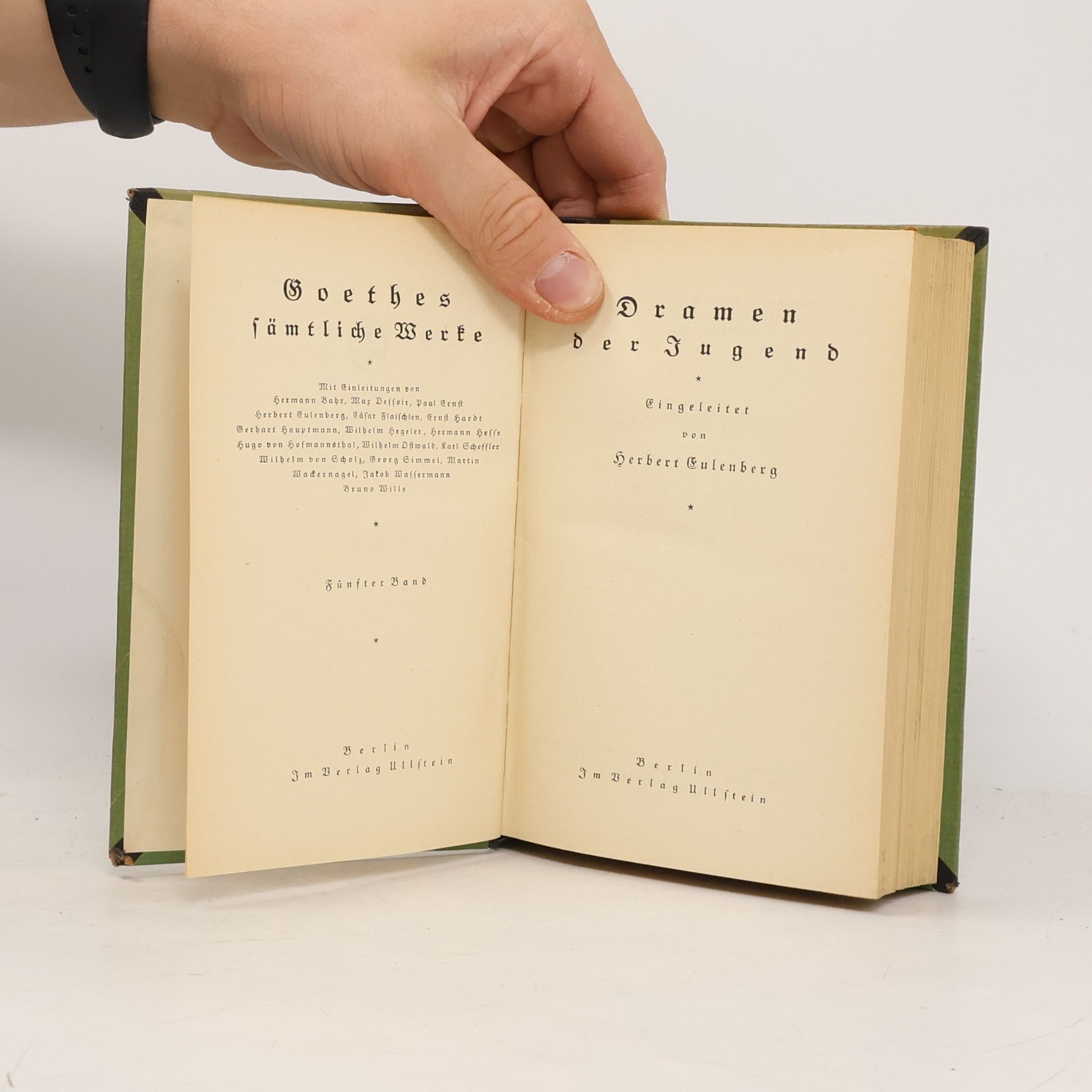 Johann Wolfgang von Goethe Goethes sämtliche Werke fünfter Band. Dramen der Jugend