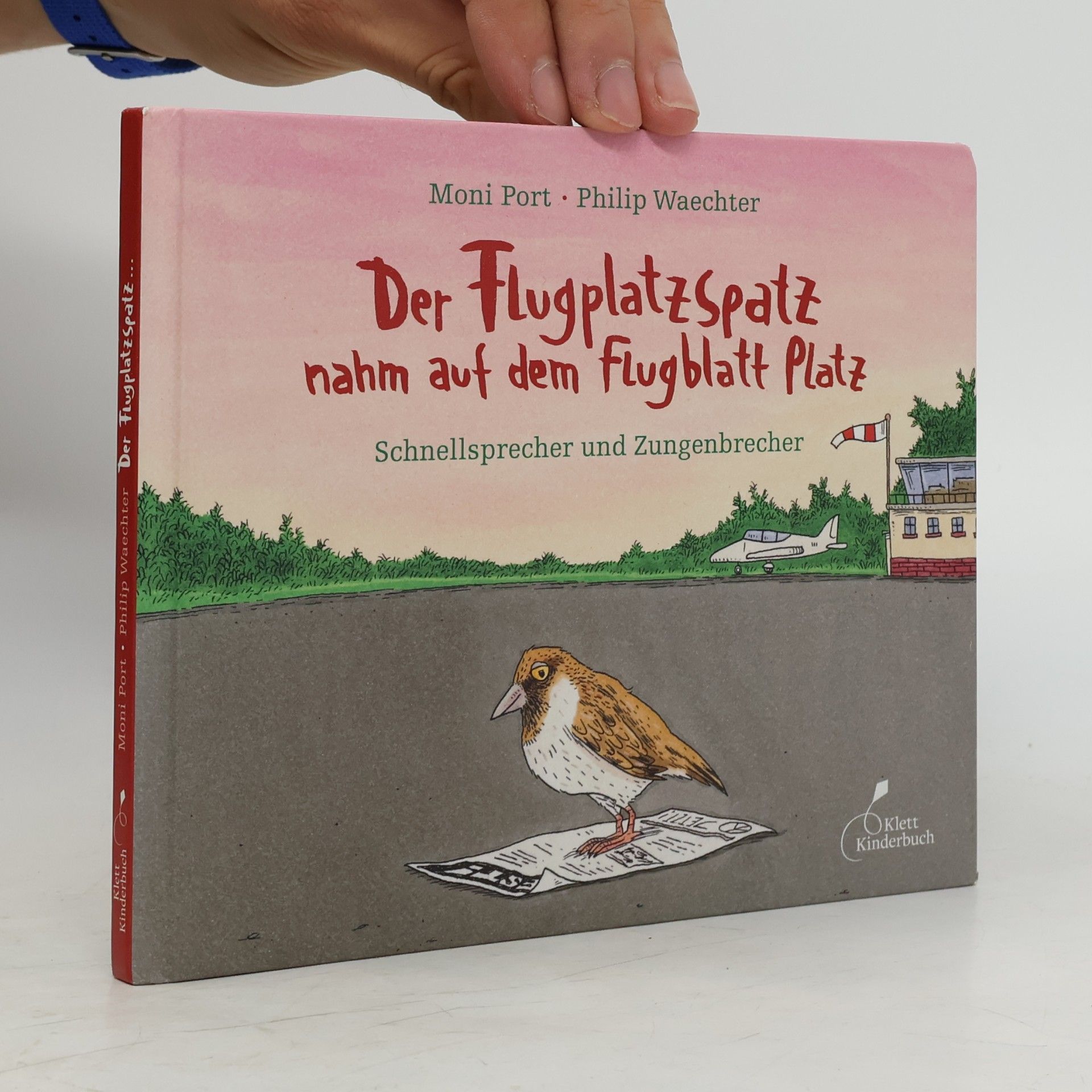Der Flugplatzspatz nahm auf dem Flugblatt Platz