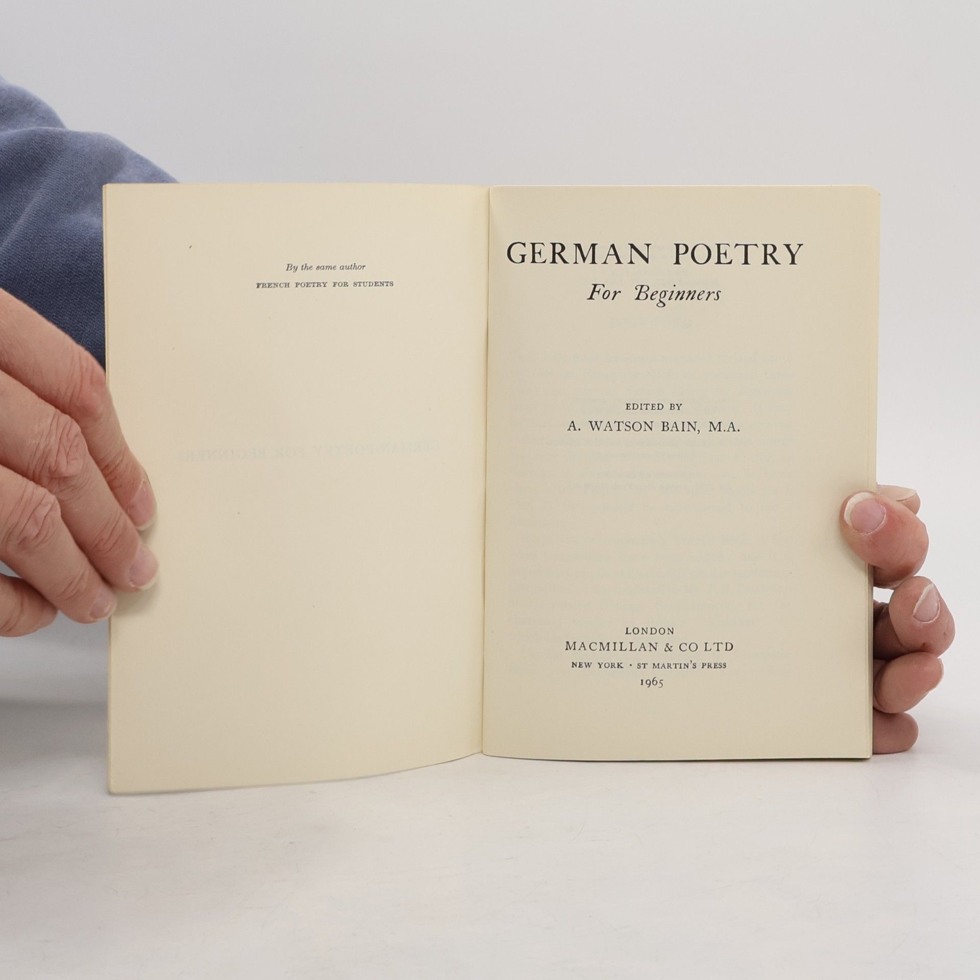 A. Watson Bain German poetry