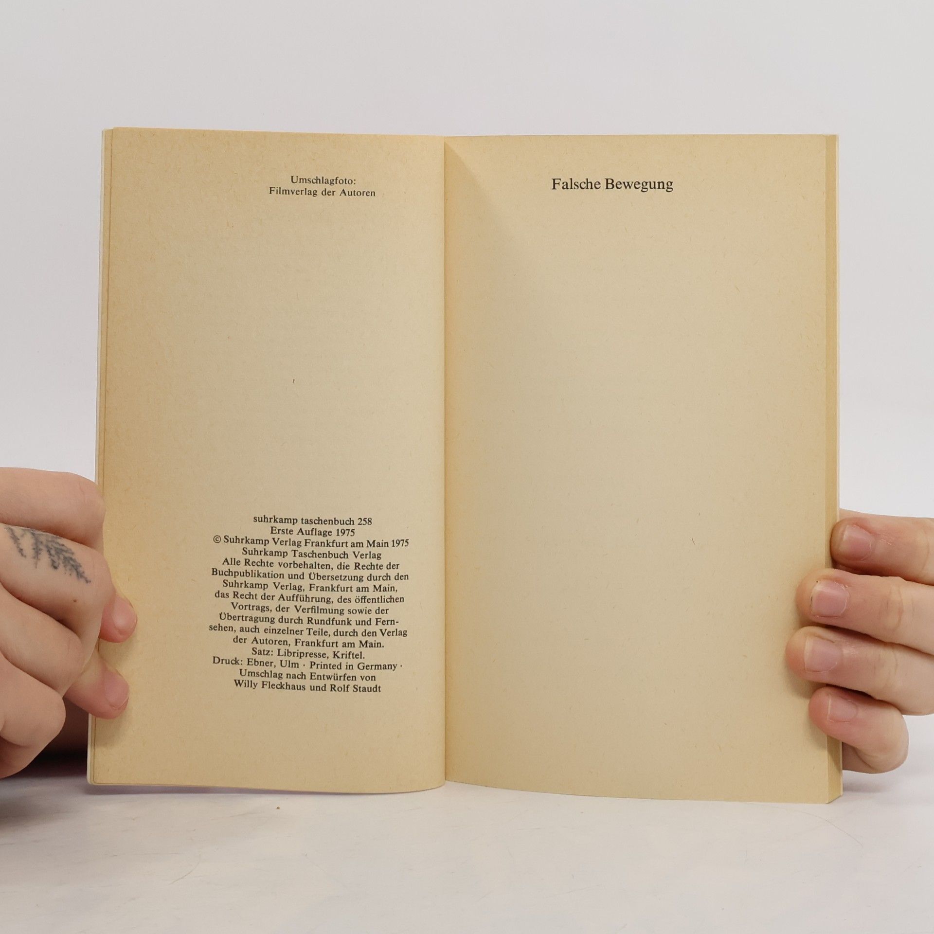 Peter Handke Falsche Bewegung