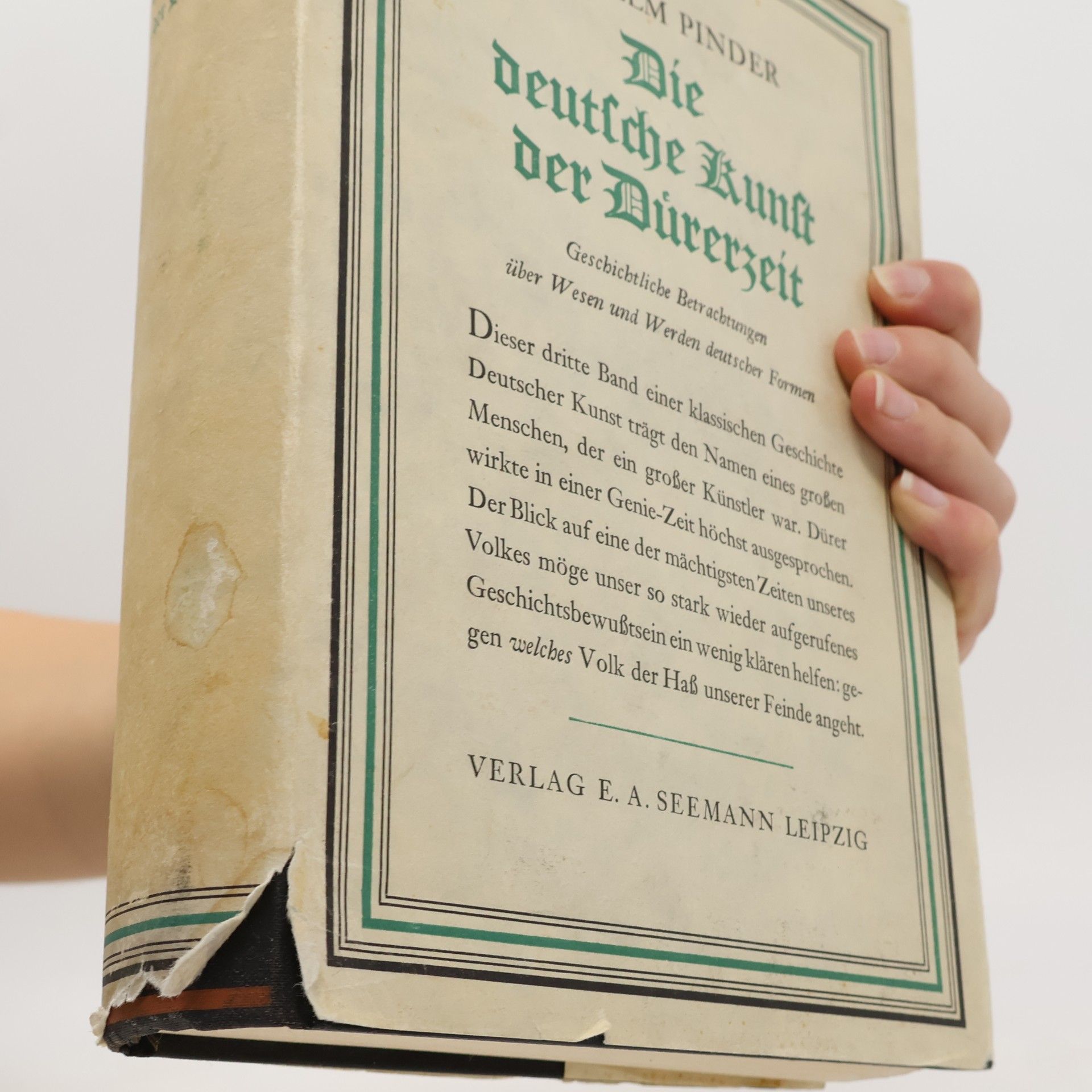Wilhelm Pinder Die deutsche Kunst der Dürerzeit