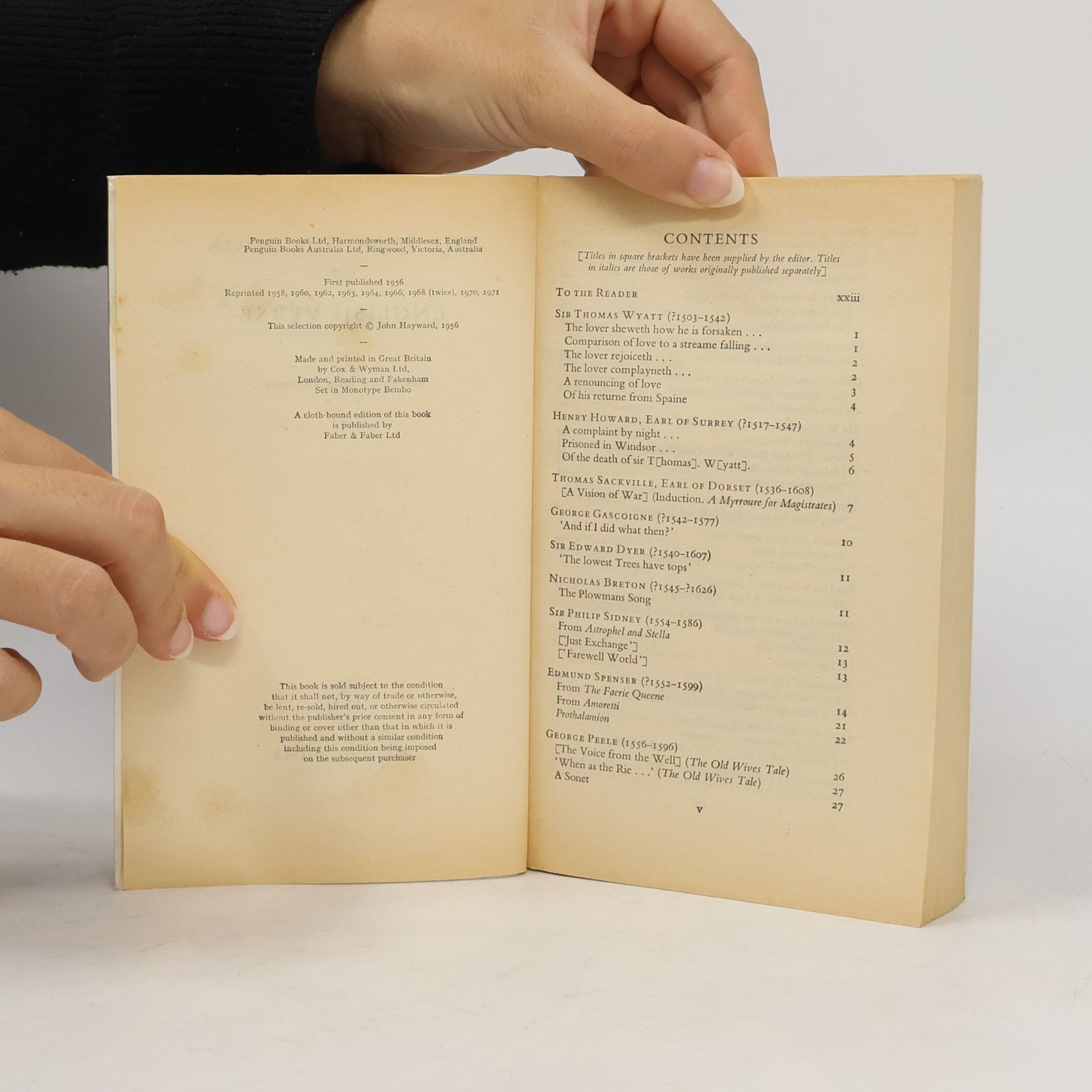 John Hayward The Penguin Book of English Verse