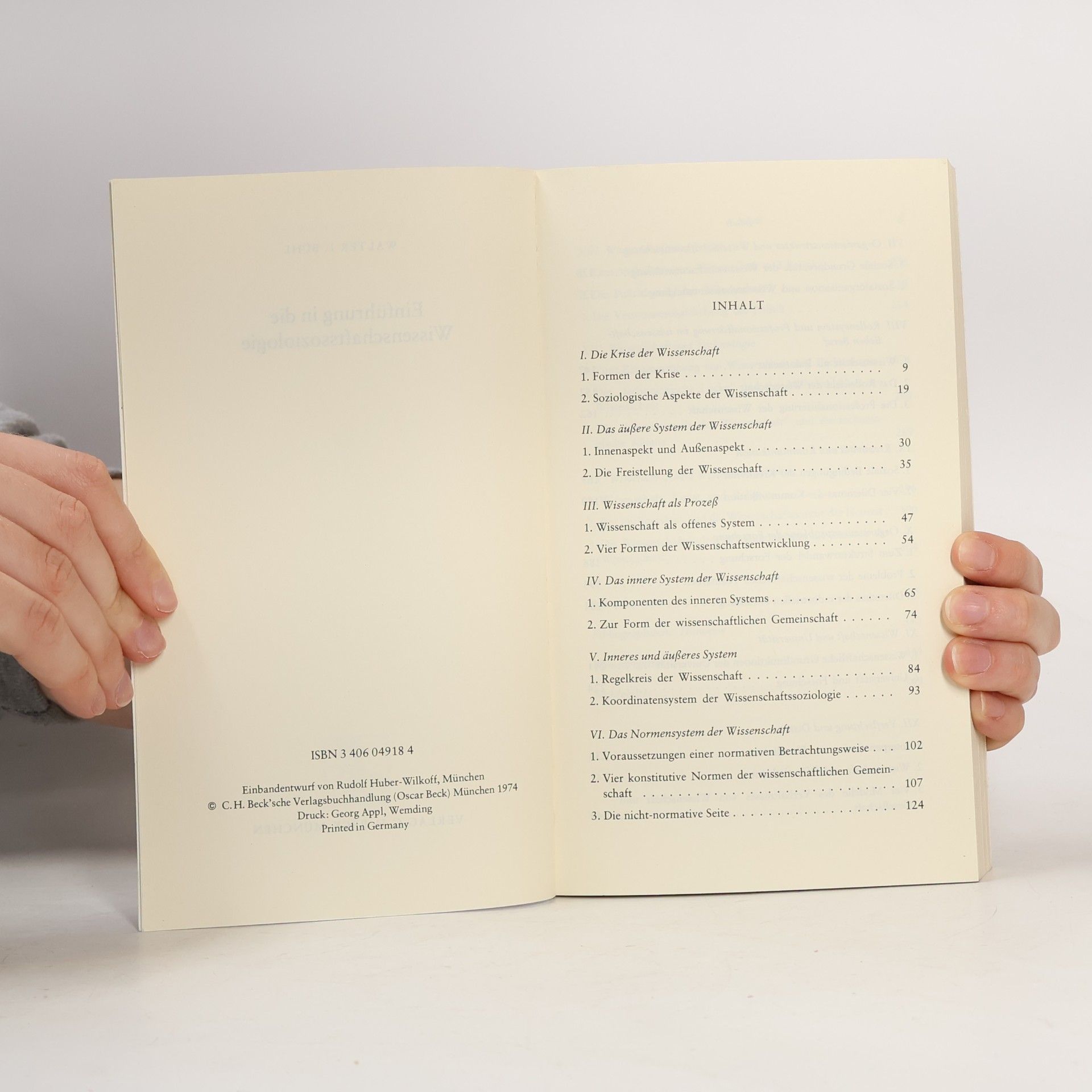 Walter L. Bühl Einführung in die Wissenschafts-soziologie
