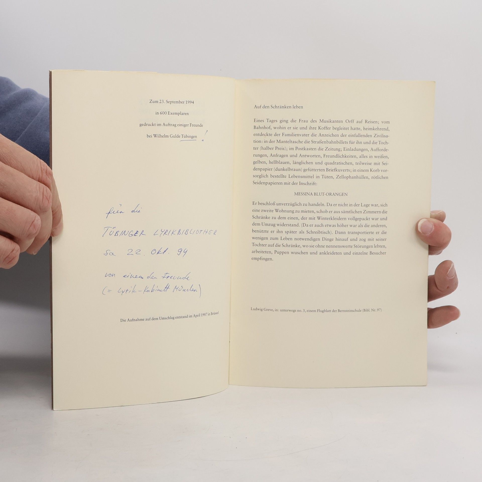 Jutta Salchow Ludwig Greve: Bibliographie 1952–1993