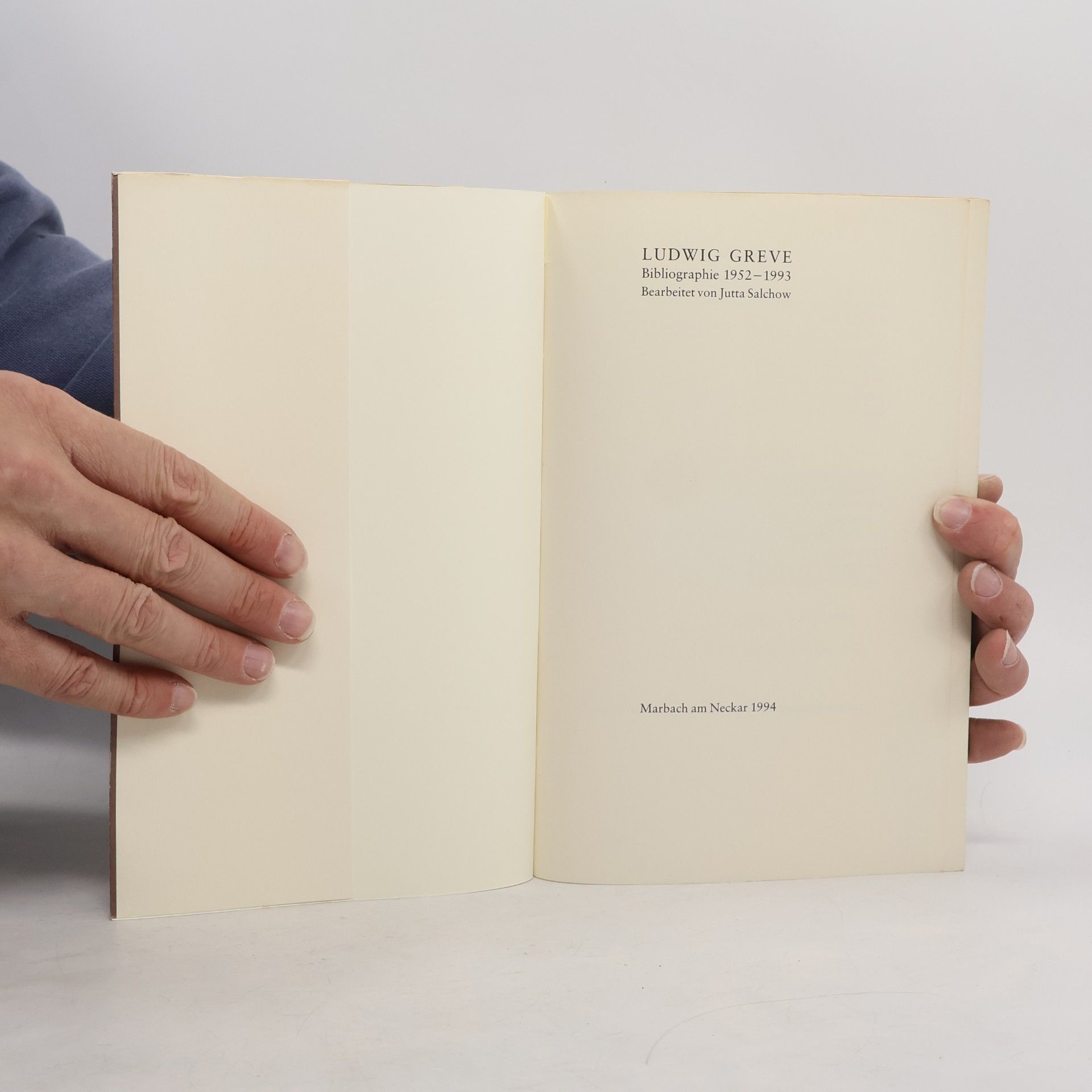 Jutta Salchow Ludwig Greve: Bibliographie 1952–1993