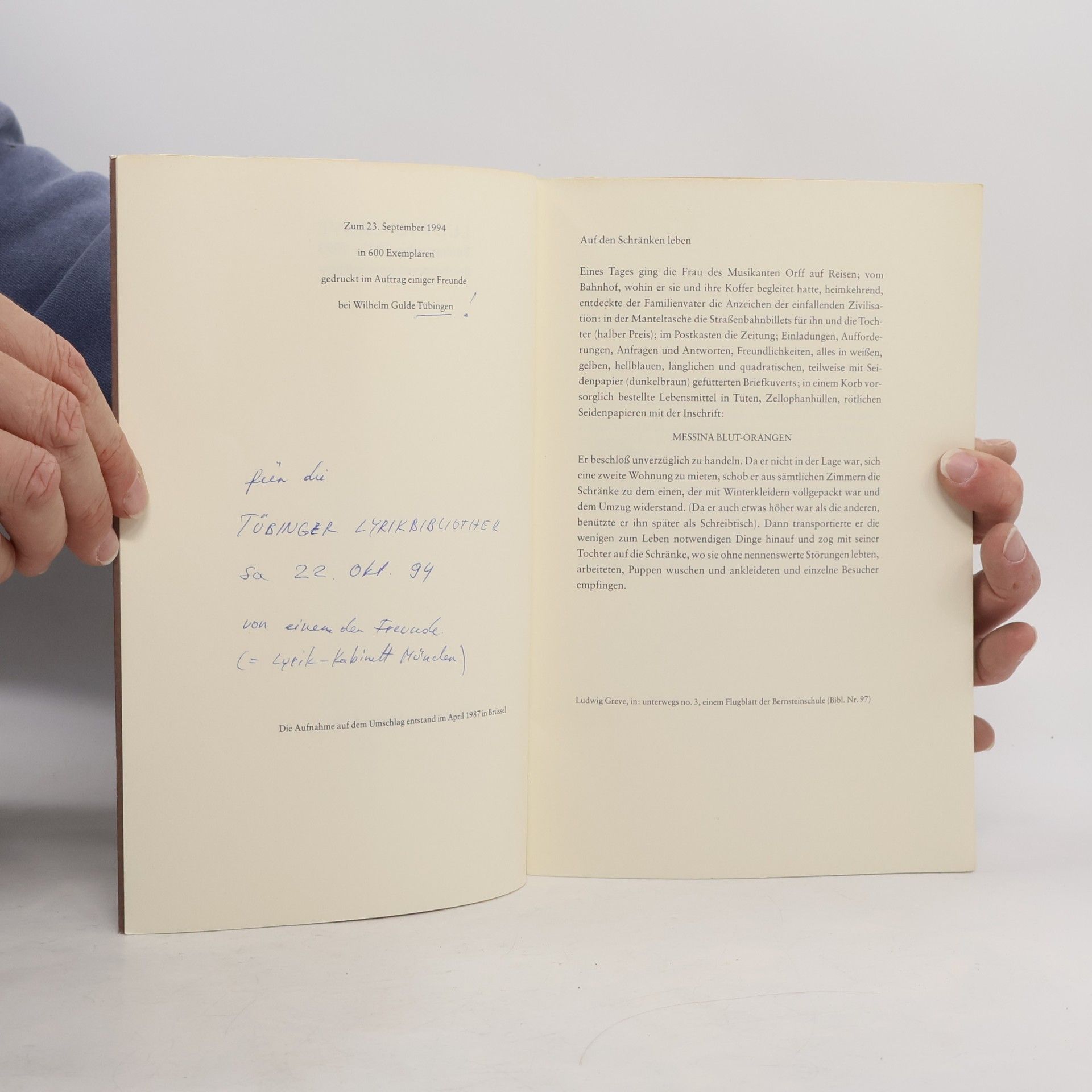 Jutta Salchow Ludwig Greve: Bibliographie 1952–1993