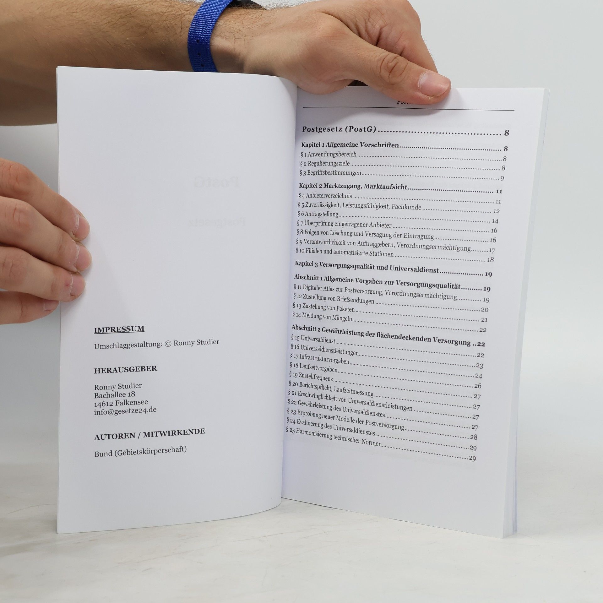 Ronny Studier Postgesetz (PostG)