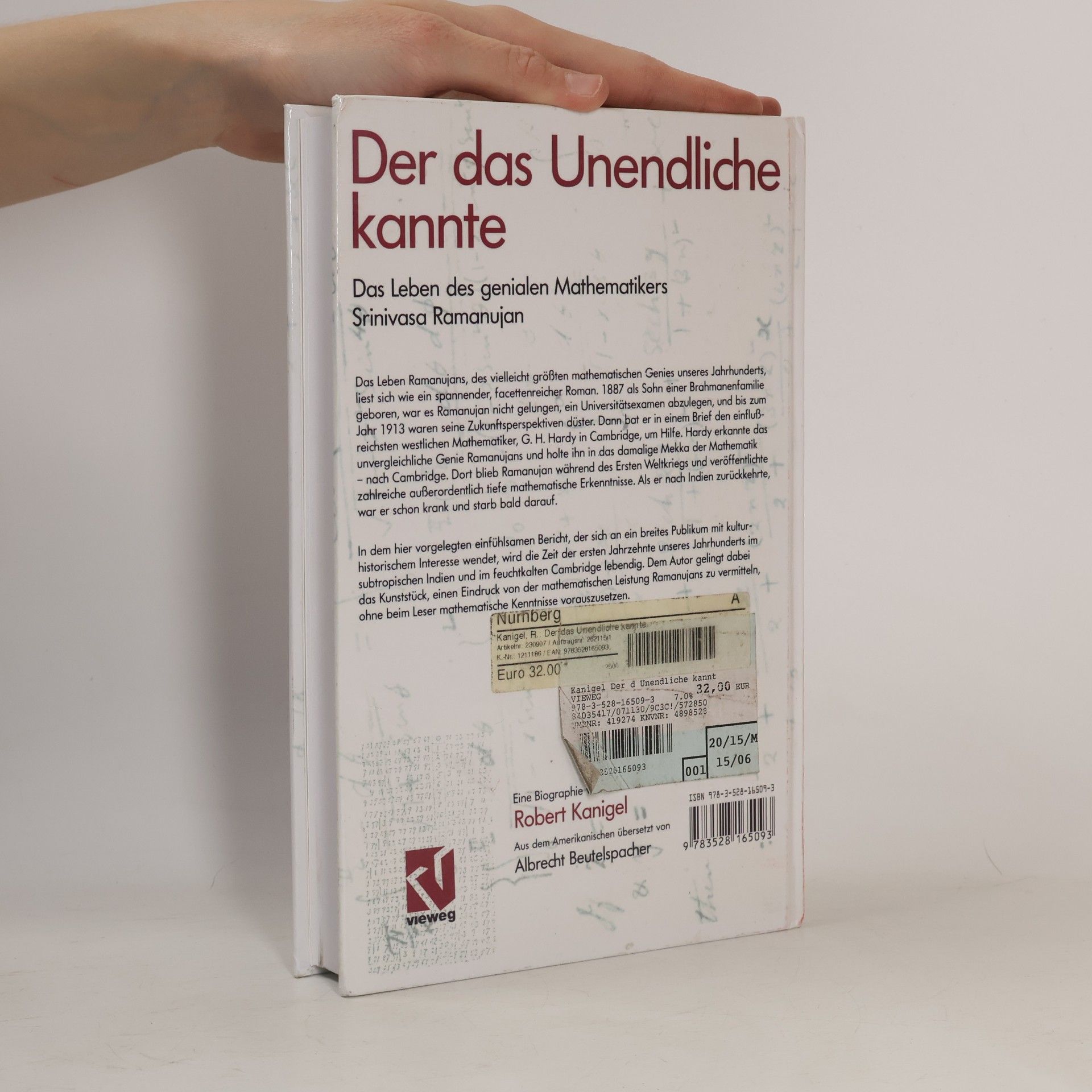 Robert Kanigel Der das Unendliche kannte