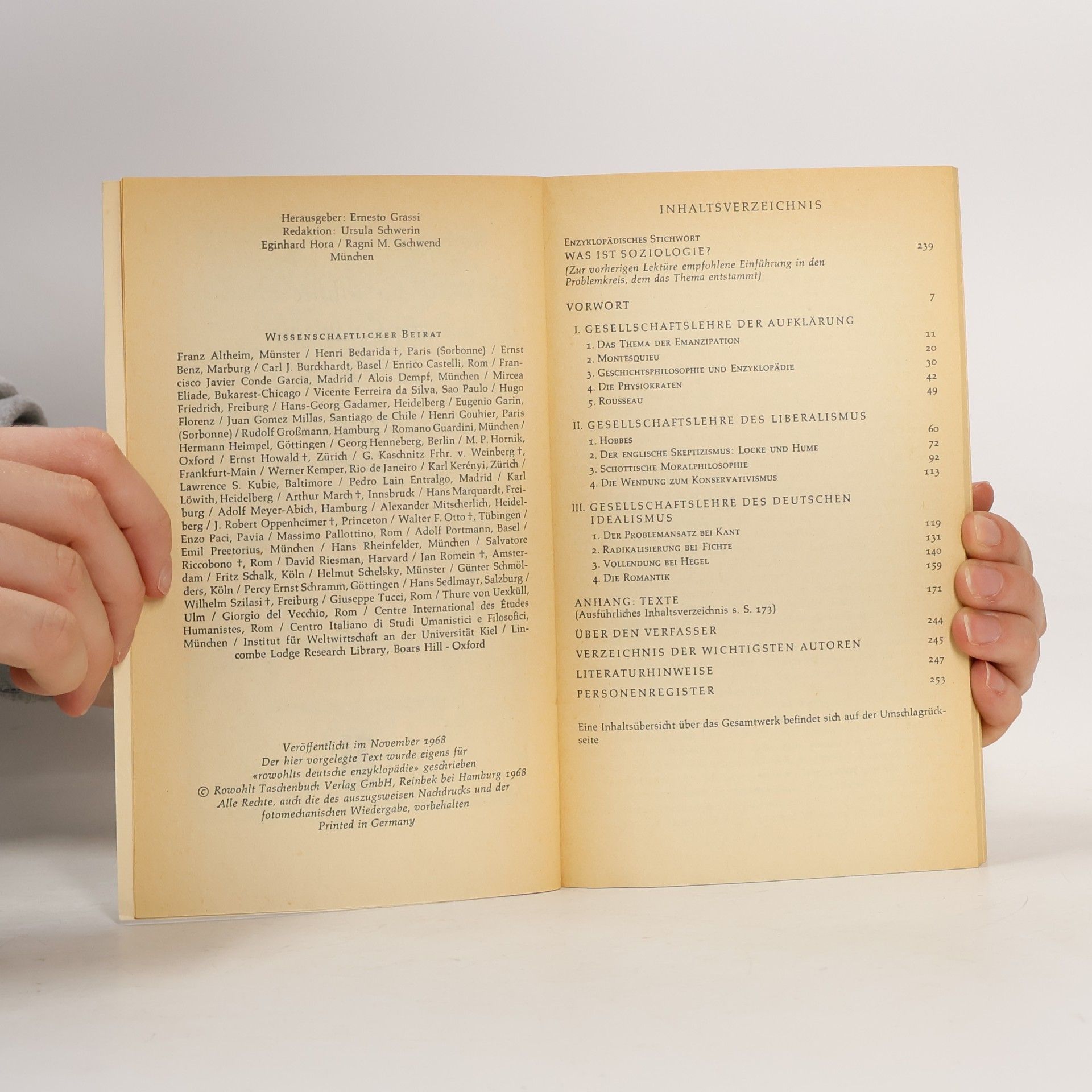 Friedrich Jonas Geschichte der Soziologie 1