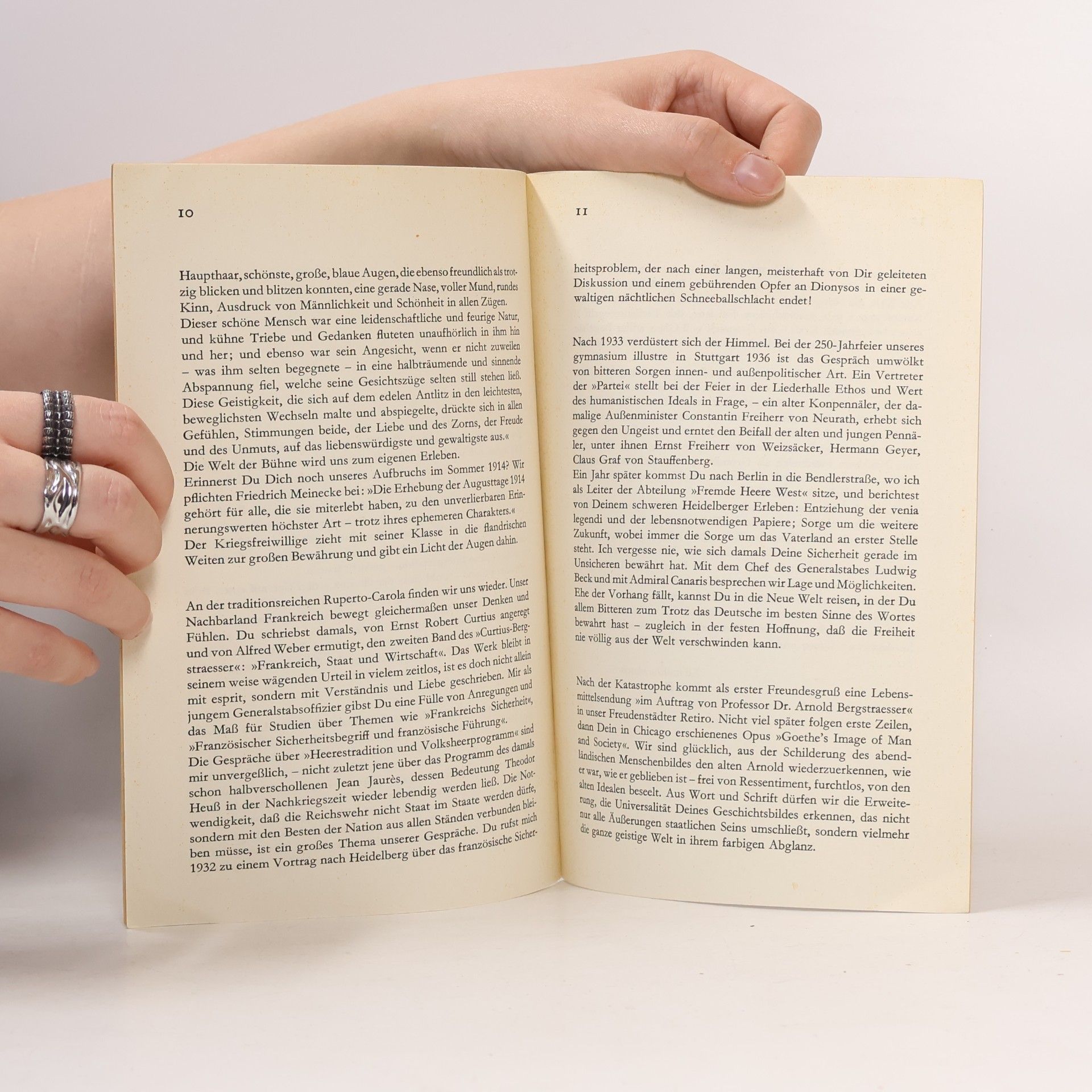 Hans Speidel Brief an Arnold Bergstraesser