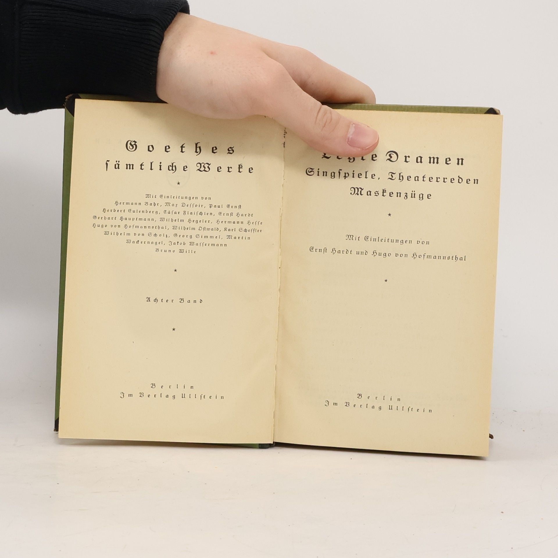 Goethe Goethe 8. Letzte Dramen Opern Maskenzüge