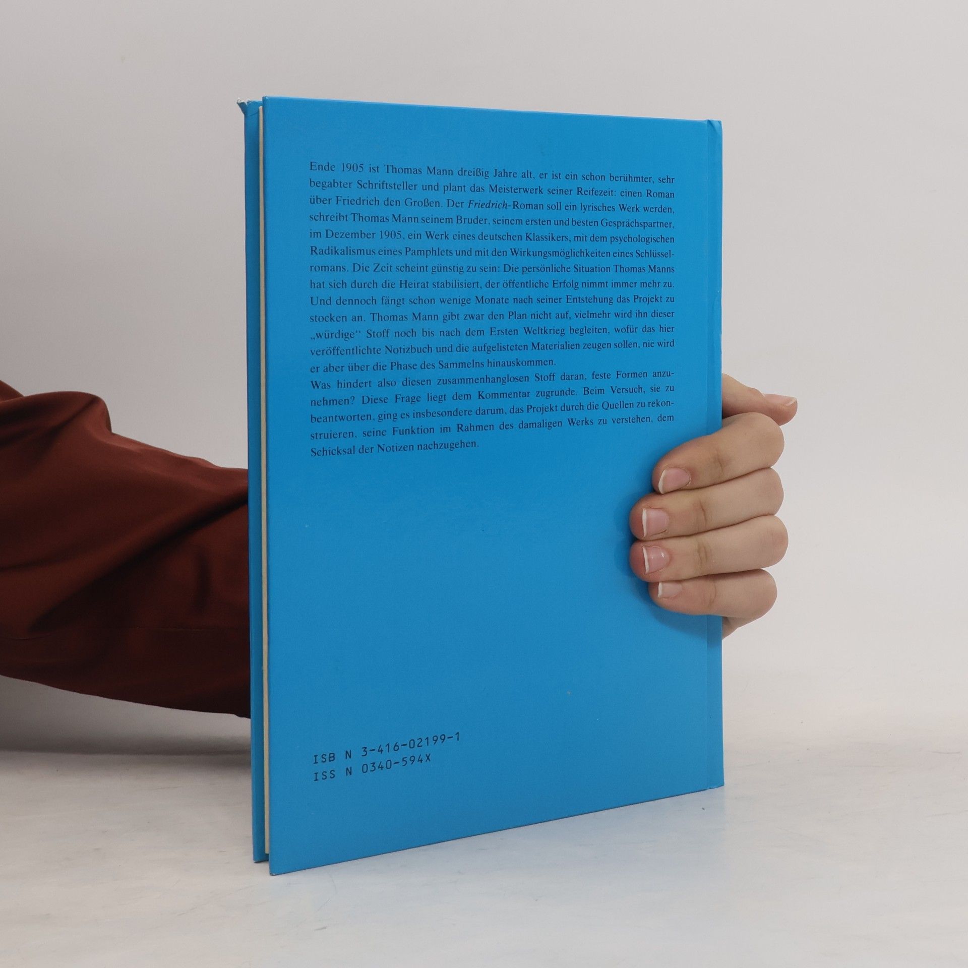 Anna Ruchat Thomas Manns Roman-Projekt über Friedrich den Grossen im Spiegel seiner Notizen