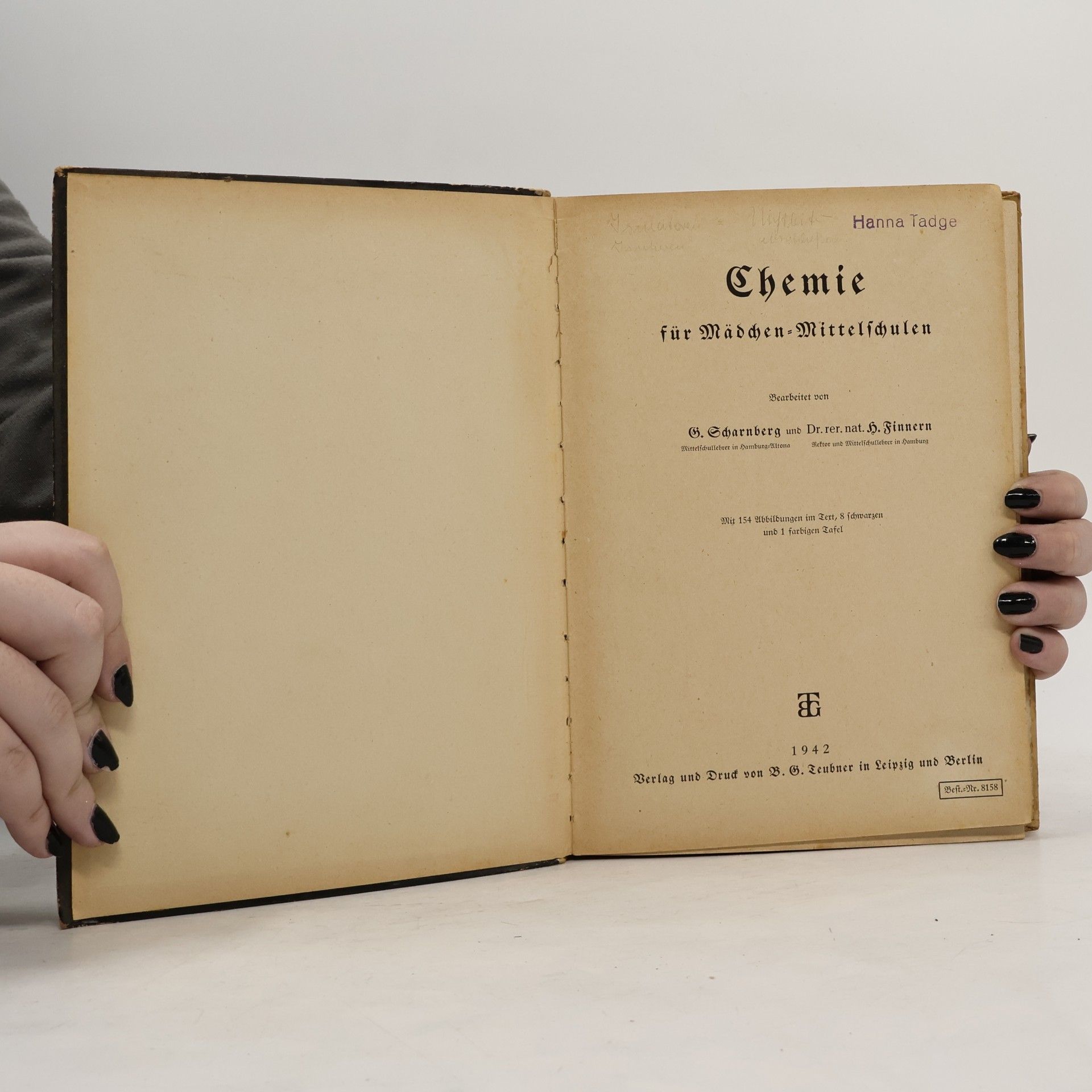 Gerhard Scharnberg Chemie für Mädchen-Mittelschulen