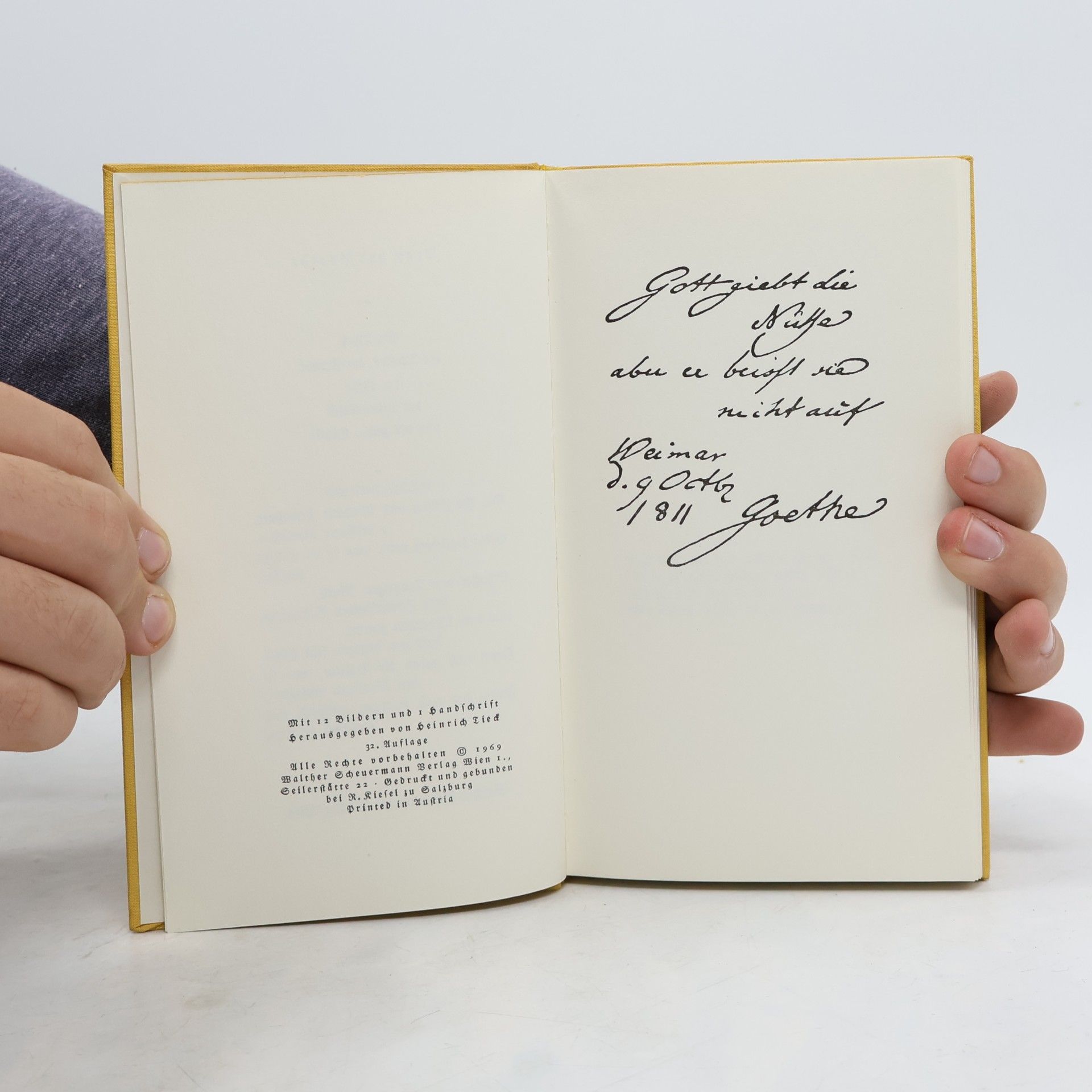 Johann Wolfgang von Goethe Trost bei Goethe
