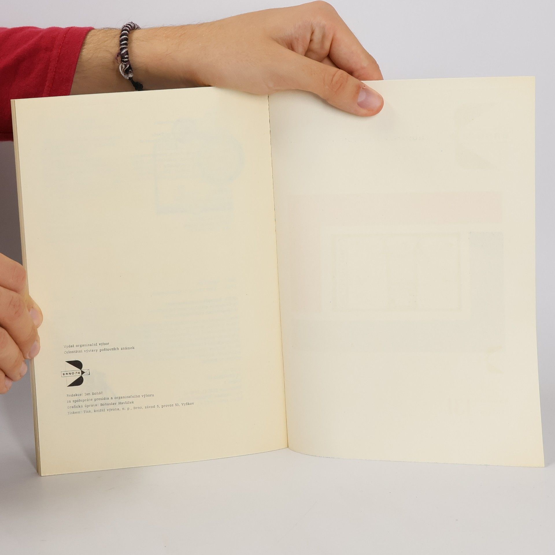 Jan Boháč Celostátní výstava poštovních známek BRNO 74 – Katalogy I, II, III a příloha katalogu: Program a plánky výstavy