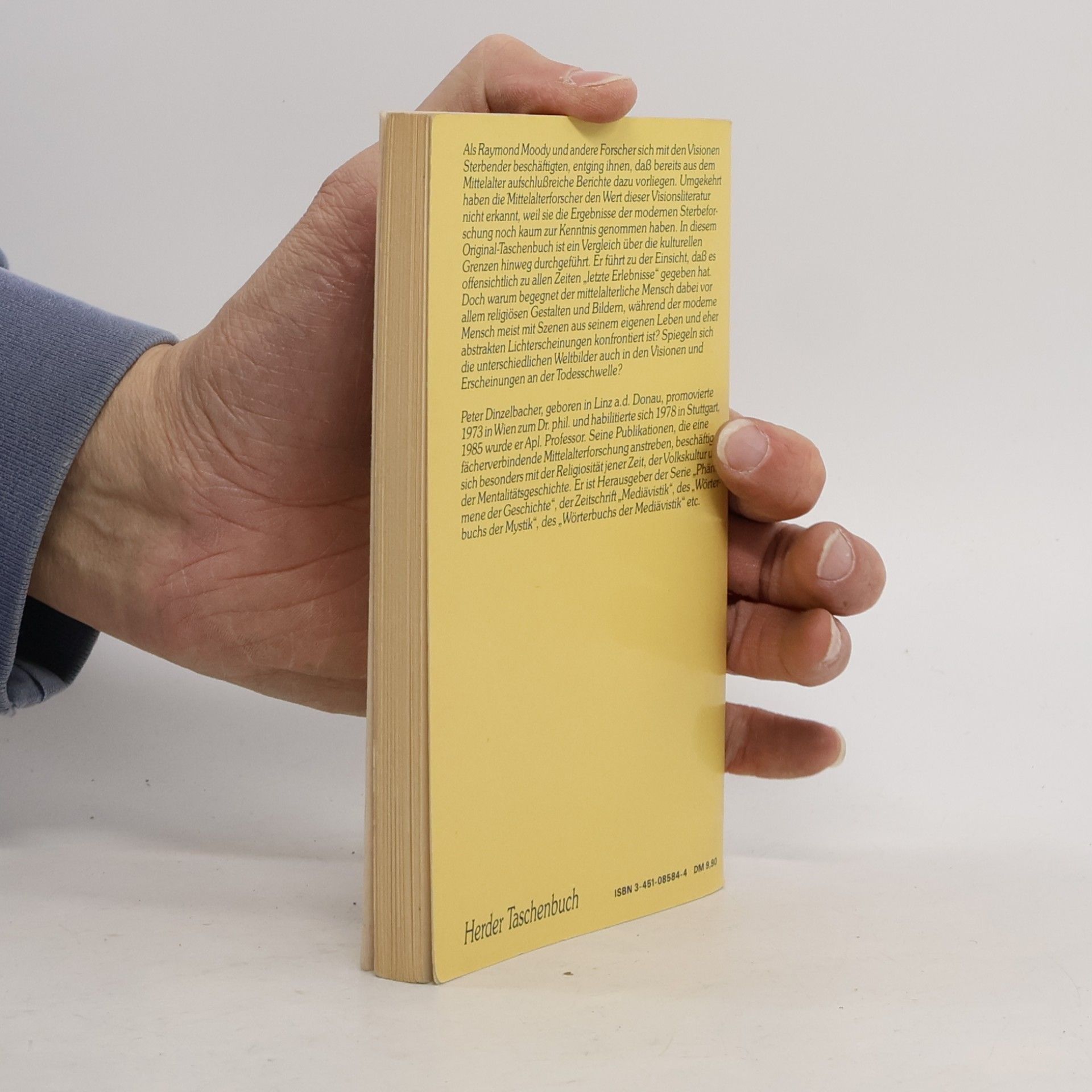 Peter Dinzelbacher An der Schwelle zum Jenseits