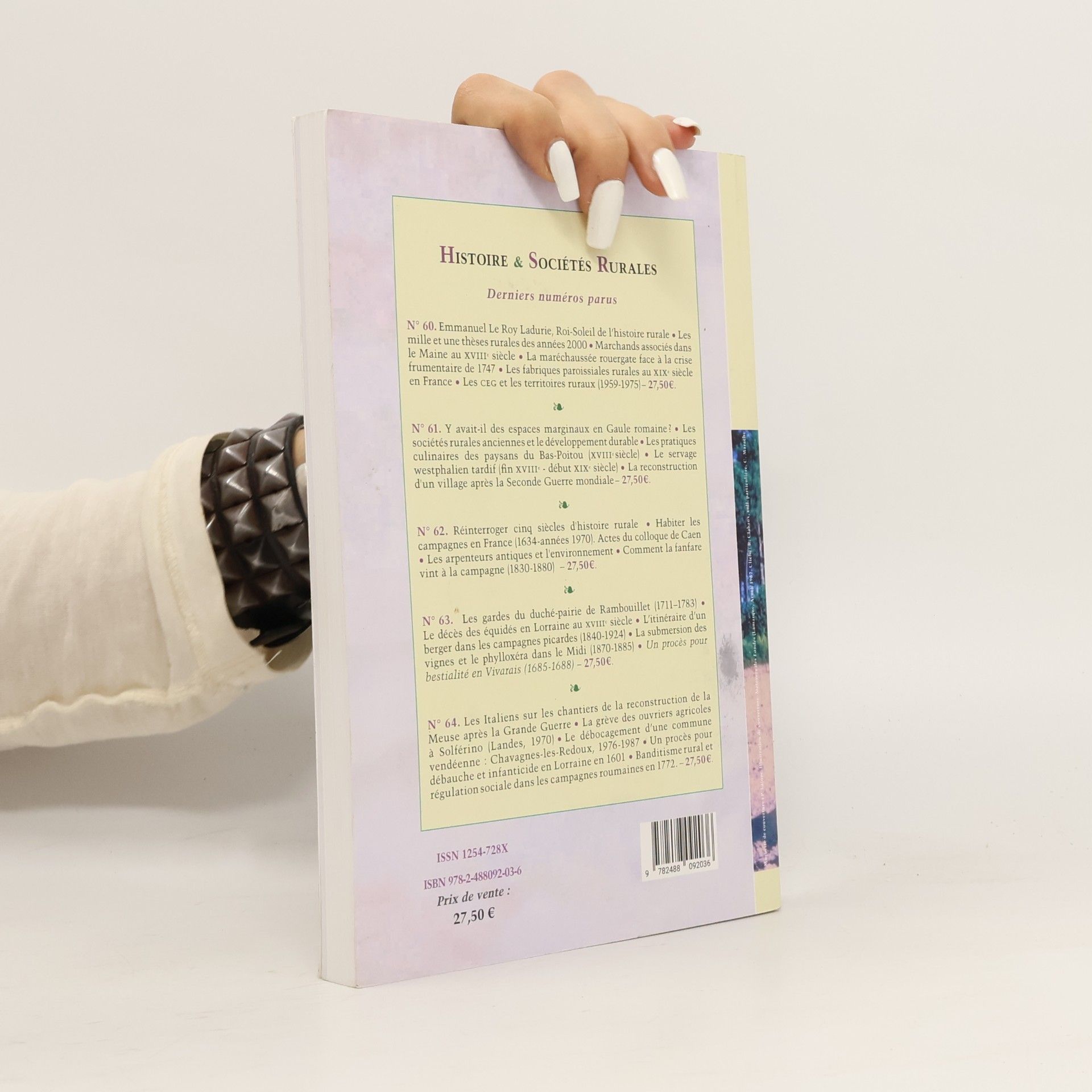 Various authors Histoire & Sociétés Rurales N° 65 - 1er semestre 2026