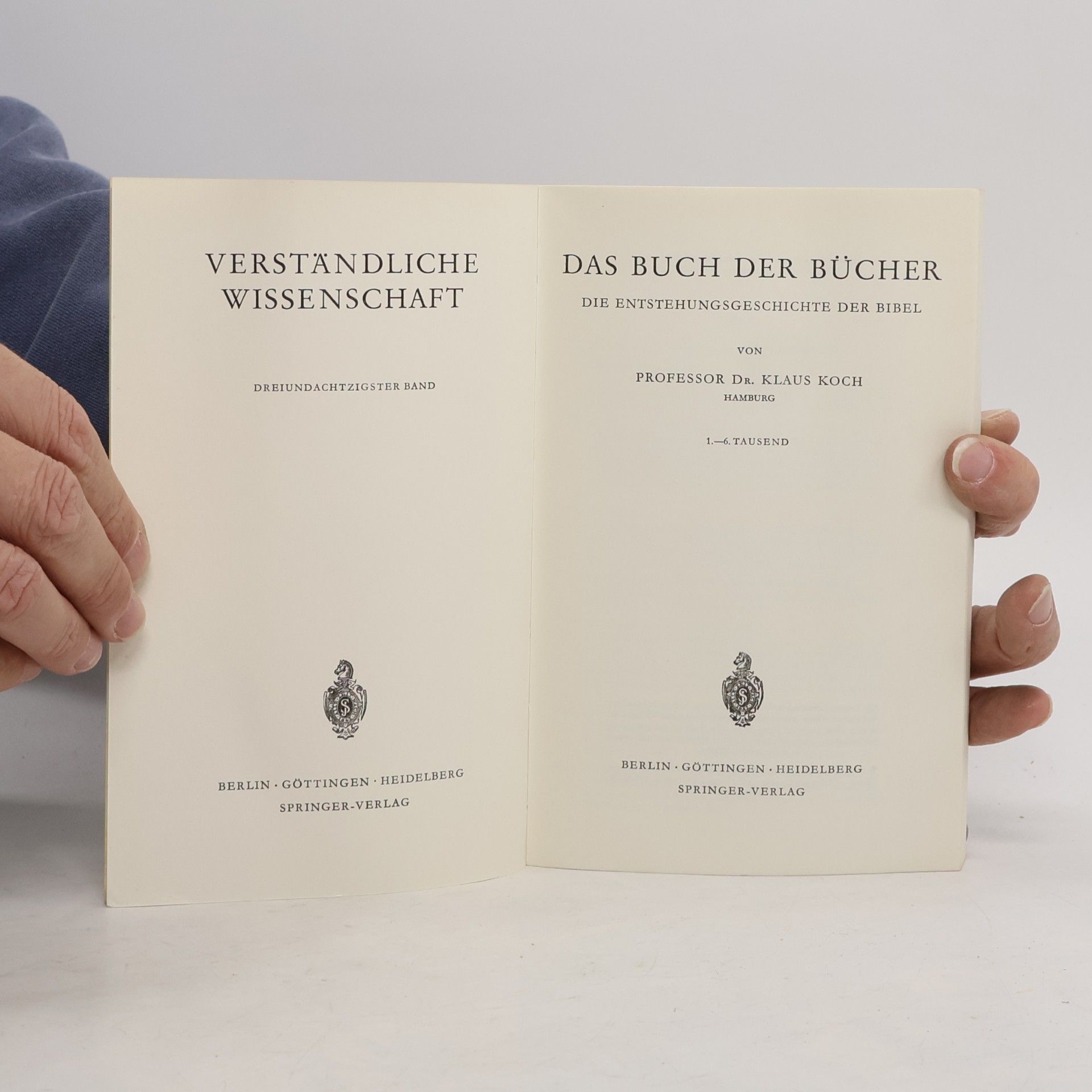Klaus Koch Das Buch der Bücher