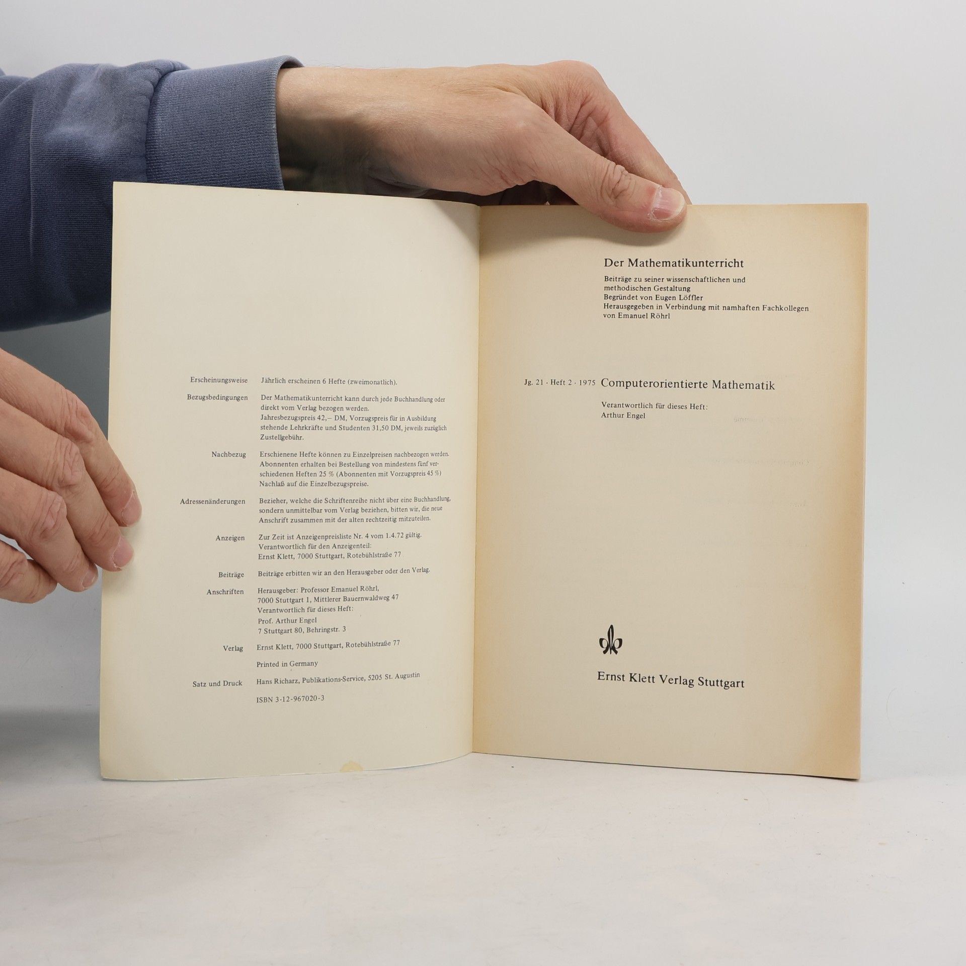 Emanuel Röhrl Computerorientierte Mathematik 2/1975