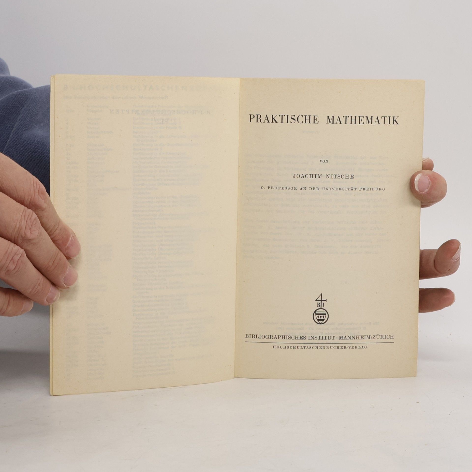Joachim Nitsche Praktische Mathematik