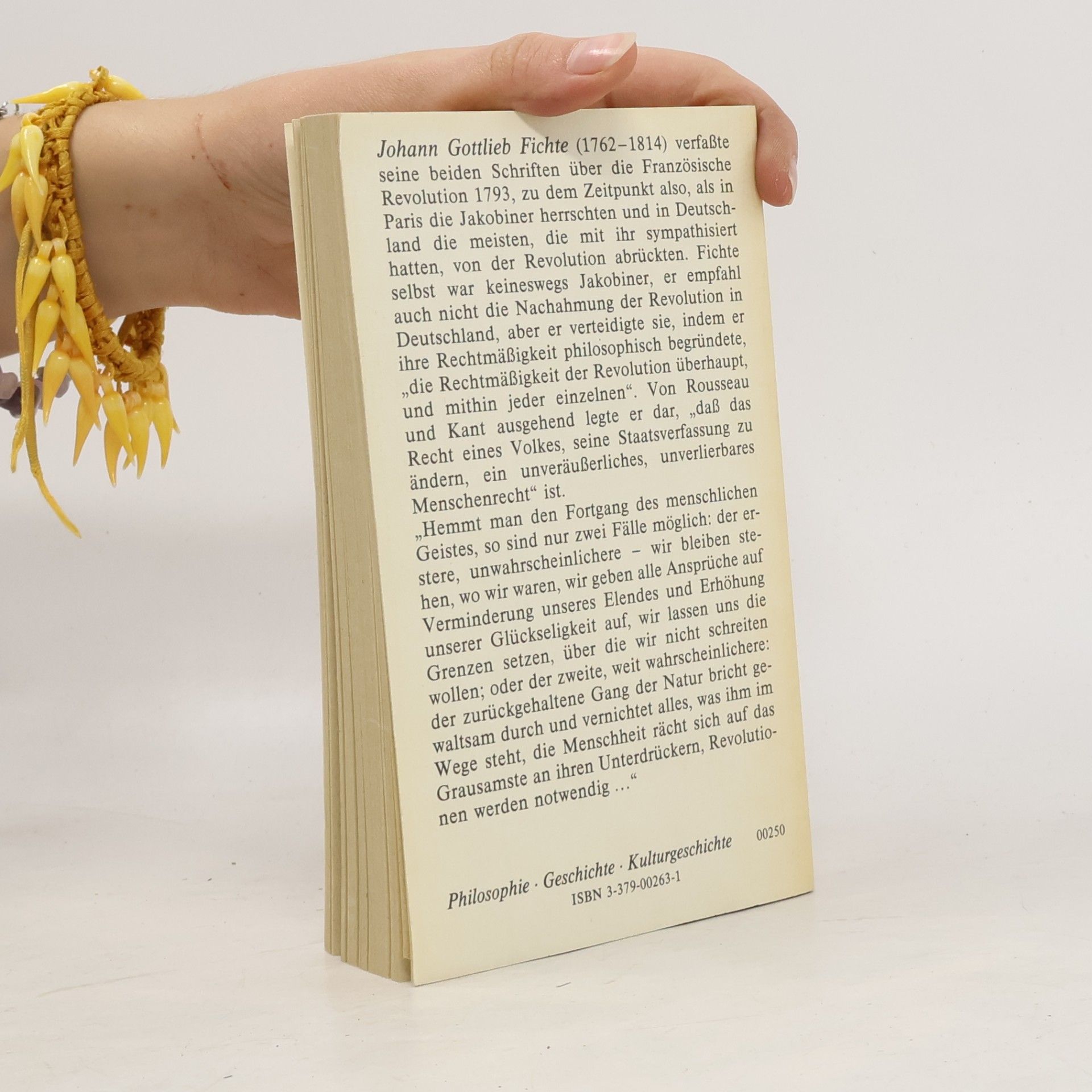 Johann Gottlieb Fichte Schriften zur Französischen Revolution