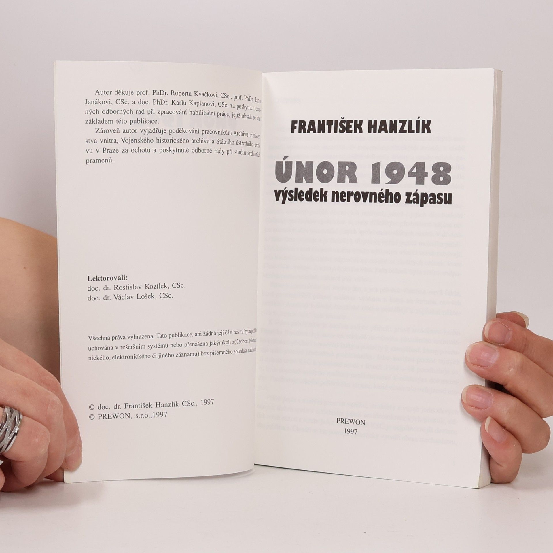 František Hanzlík Únor 1948: výsledek nerovného zápasu
