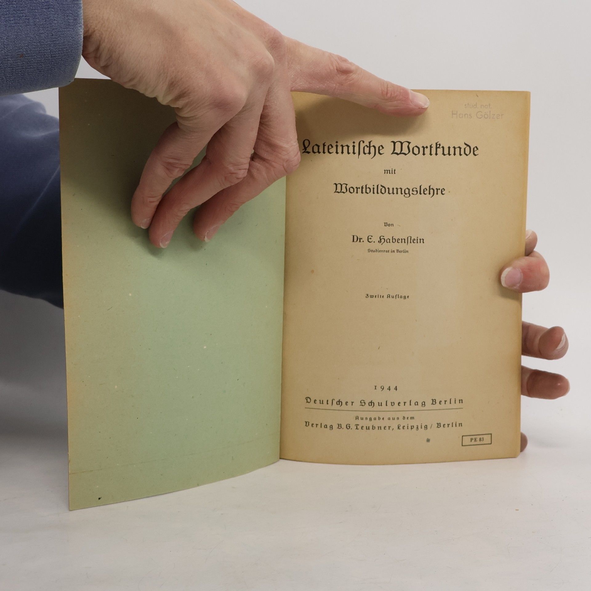 Various authors Lateinische Wortkunde
