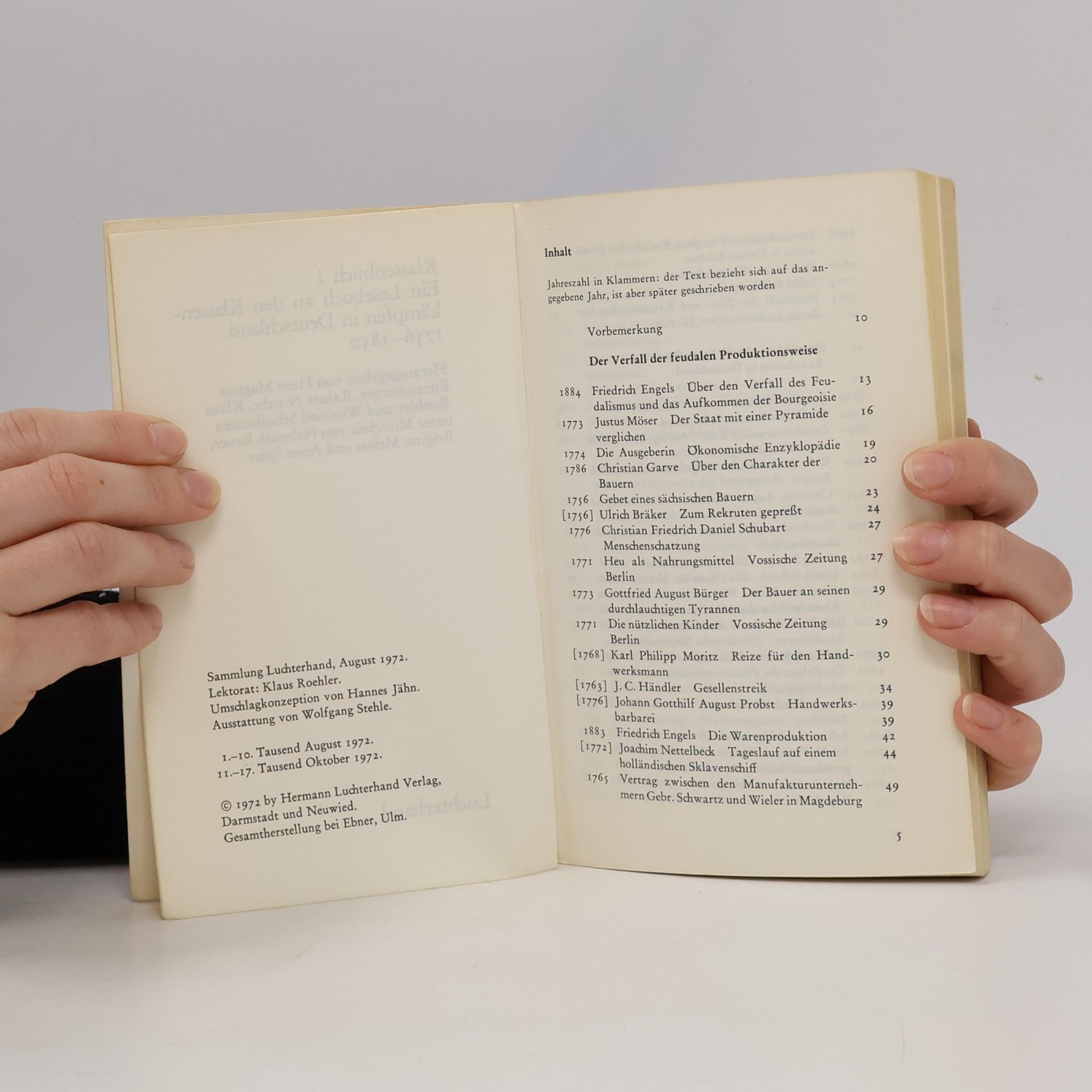 Autorenkollektiv Klassenbuch 1. 1756 - 1850