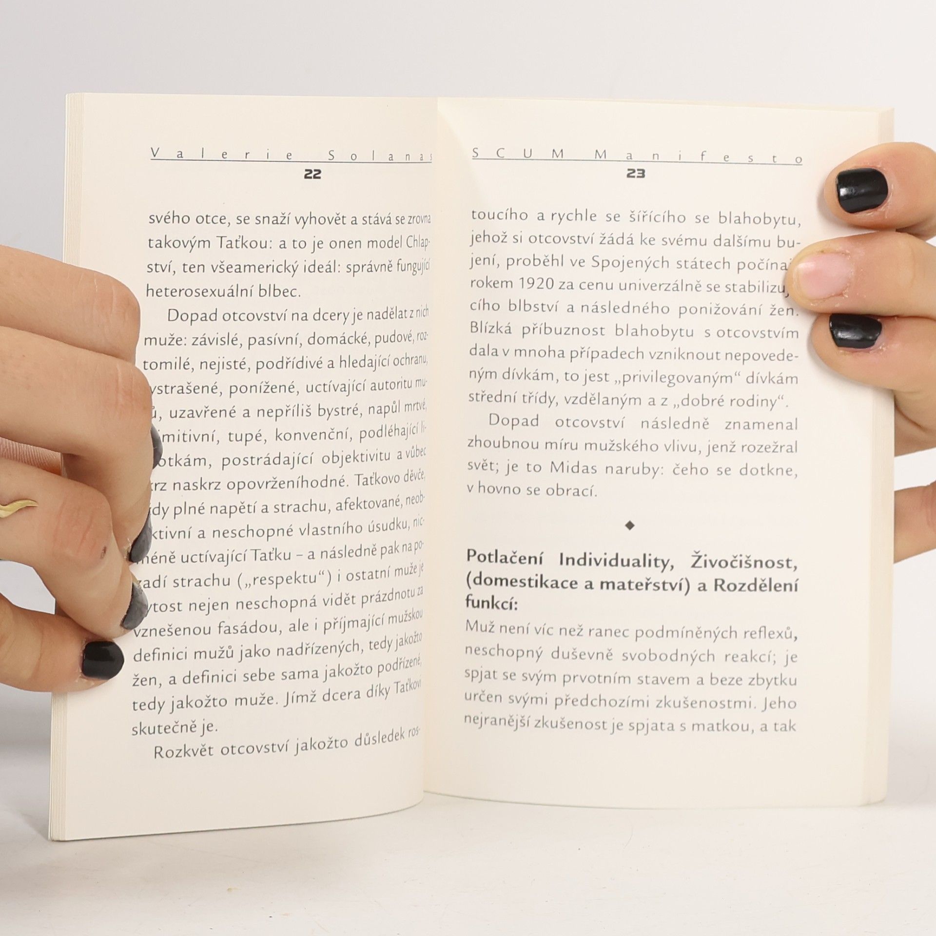Valerie Solanas Scum manifesto čili Šlem manifest