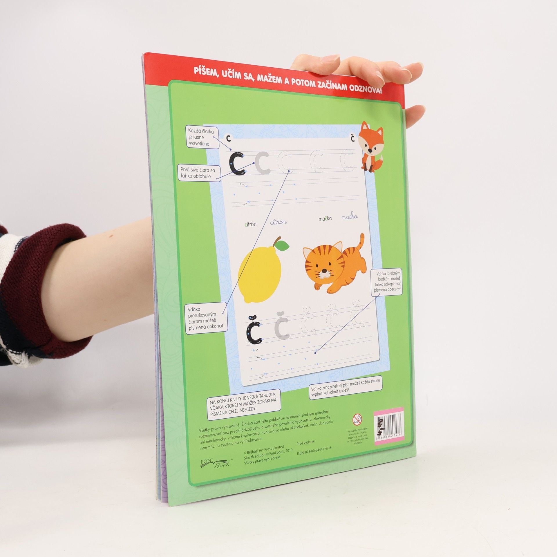 Kolektiv autorů Pracovný zošit Veľké písmená + Zmazateľné pero SK verzia 21x28cm