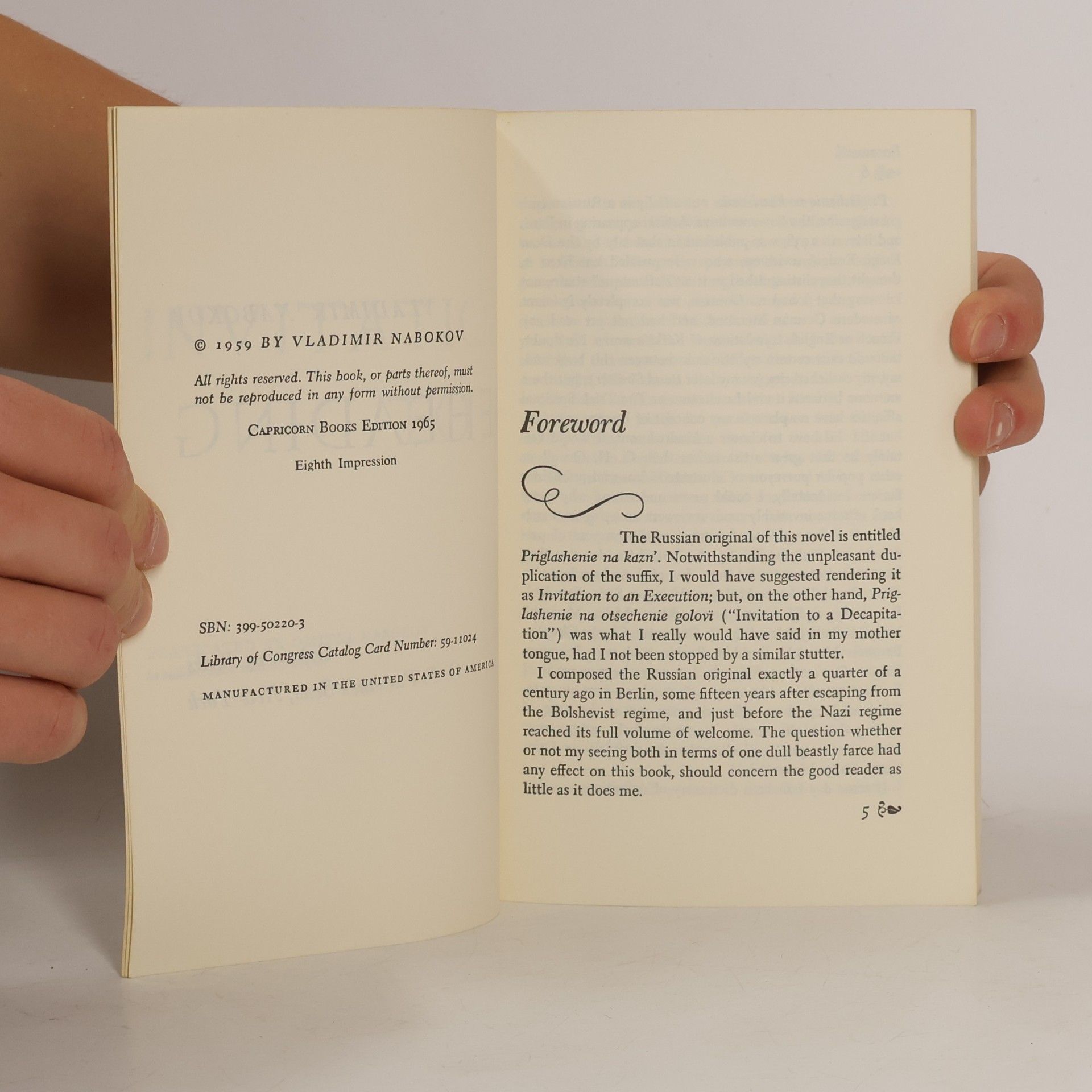 Vladimir Nabokov Invitation to a Beheading