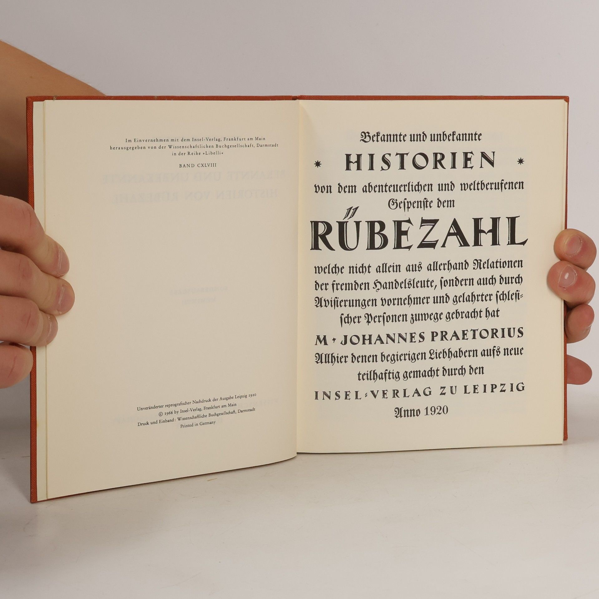 M. Johannes Praetorius Bekannte und unbekannte Historien vom Rübezahl