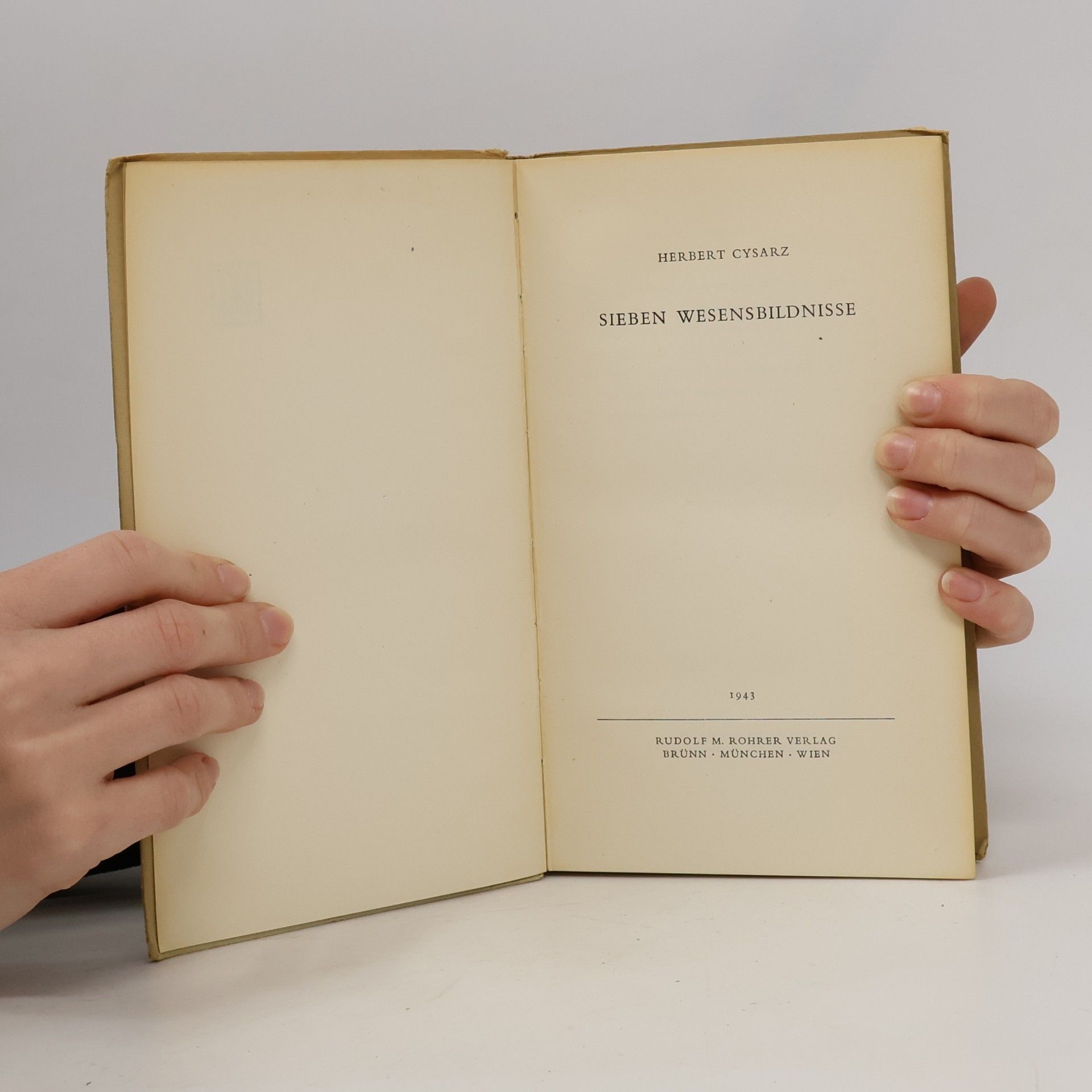 Herbert Cysarz Sieben Wesensbildnisse