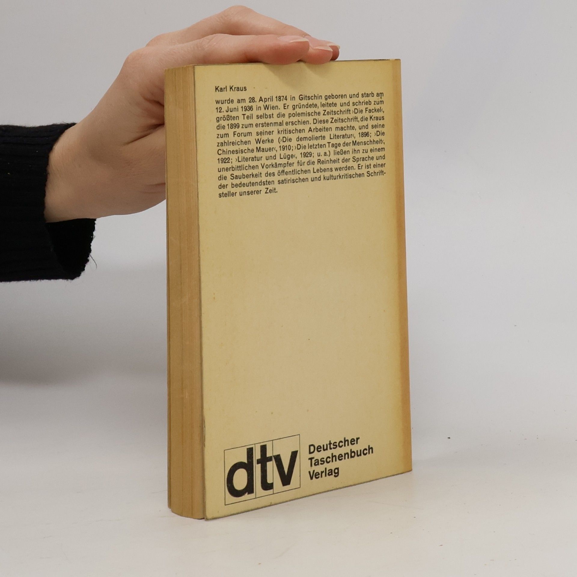 Karl Kraus Literatur und Lüge