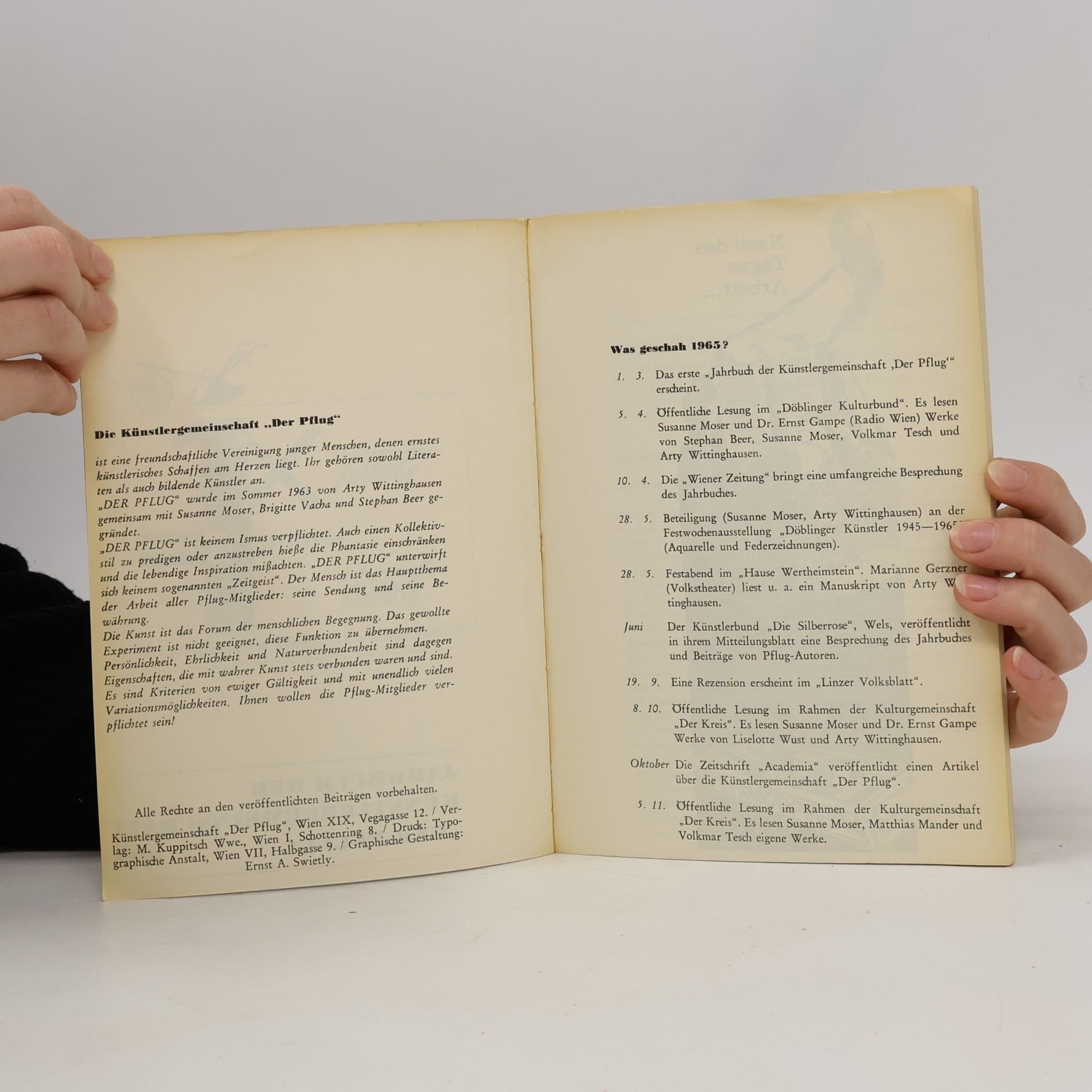 kolektiv Jahrbuch der Künstlergemeinschaft „Der Pflug“ 1966