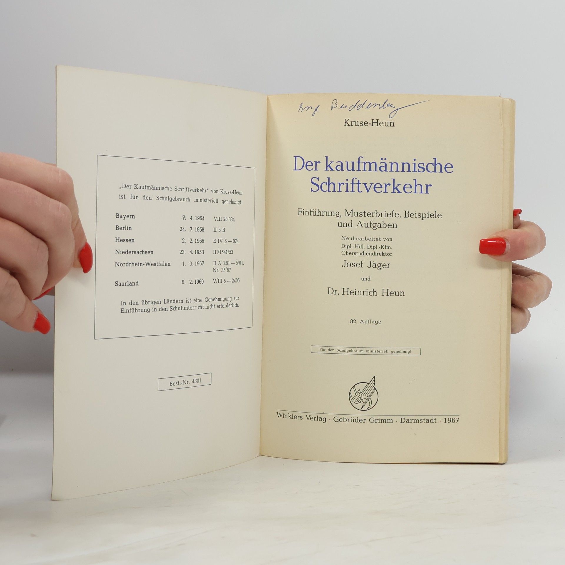 Kruse-Heun Der kaufmännische Schriftverkehr