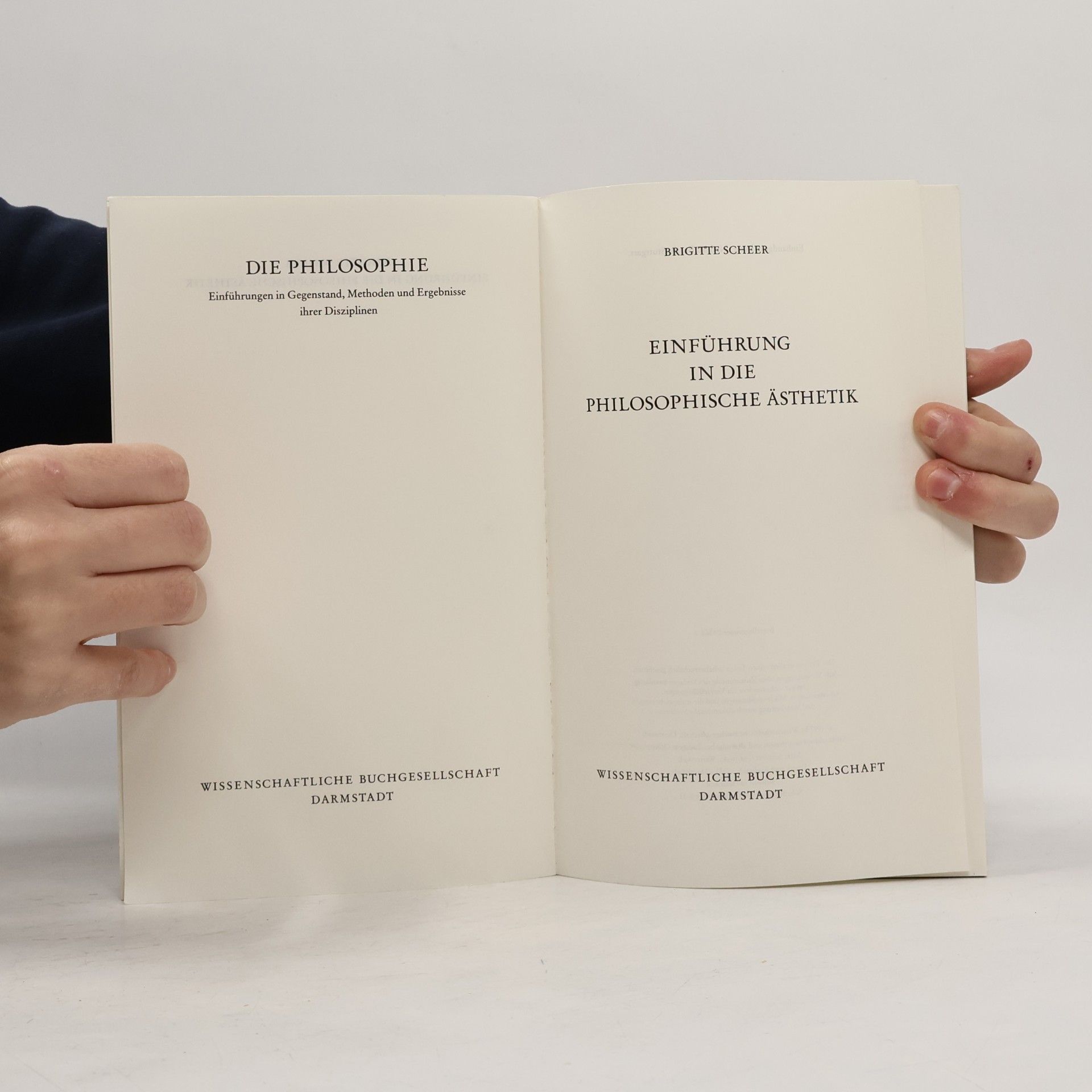 Brigitte Scheer-Schäzler Einführung in die philosophische Ästhetik