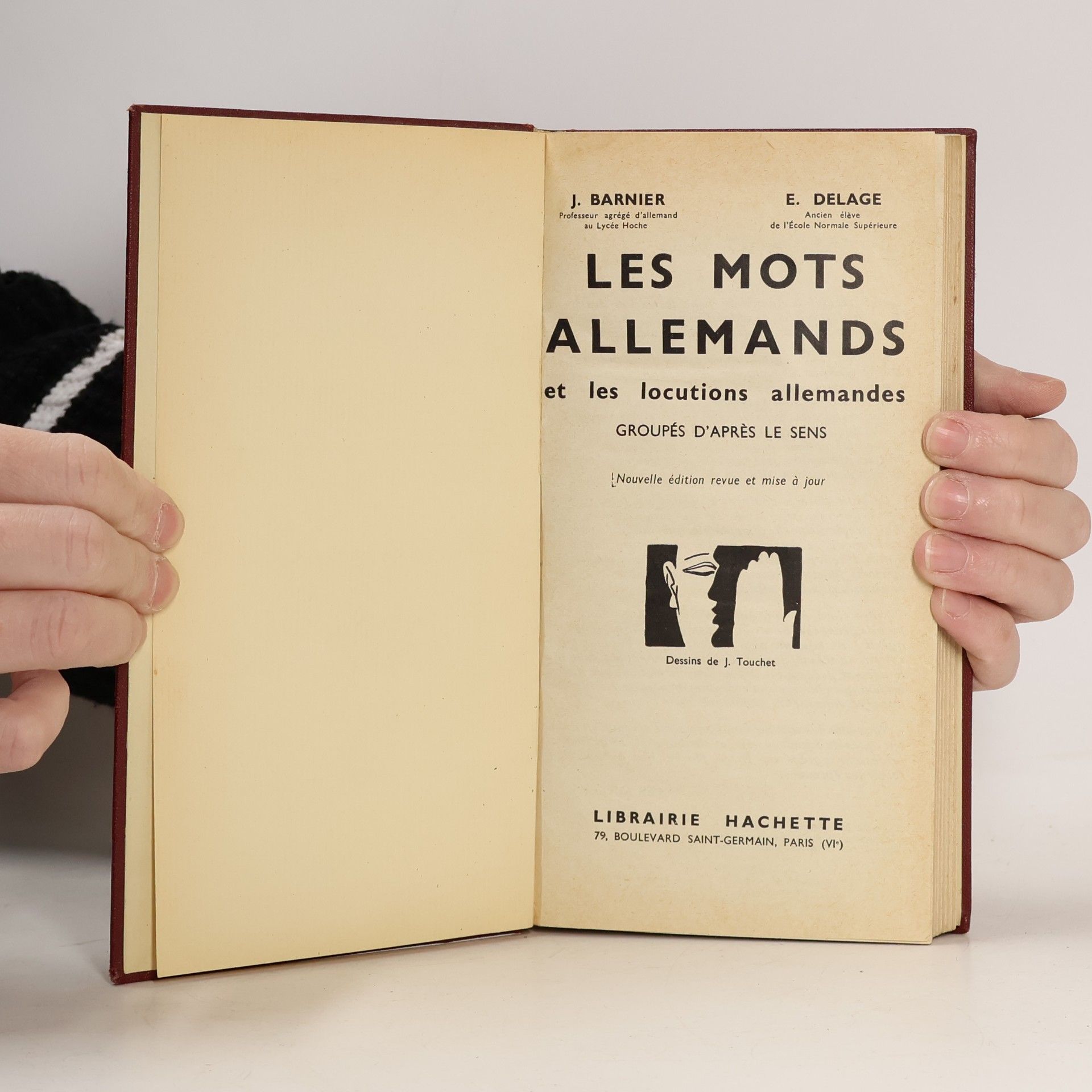 J. Barnier Les Mots Allemands Et Les Locutions Allemandes Groupés D'après Le Sens