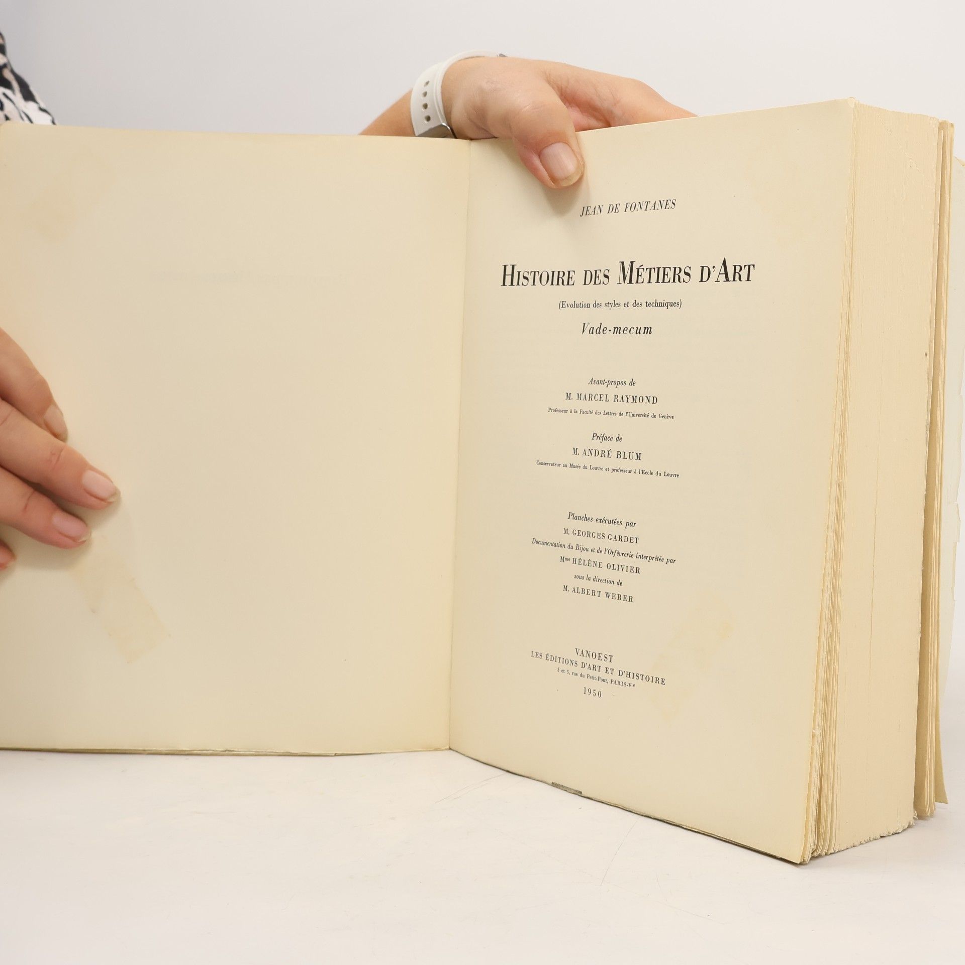Jean De Fontanes HISTOIRE DES MÉTIERS D'ART