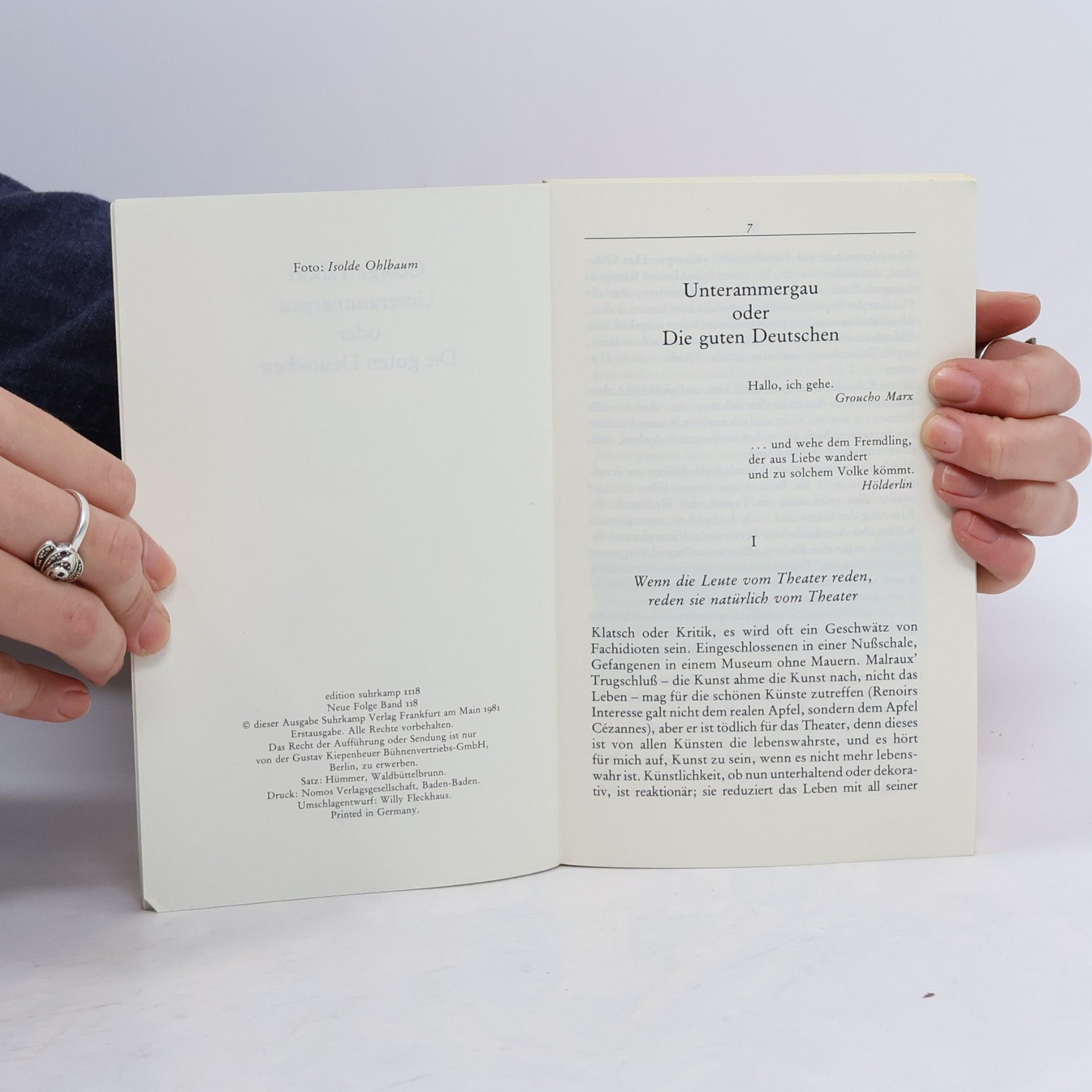 George Tabori Unterammergau oder die guten Deutschen