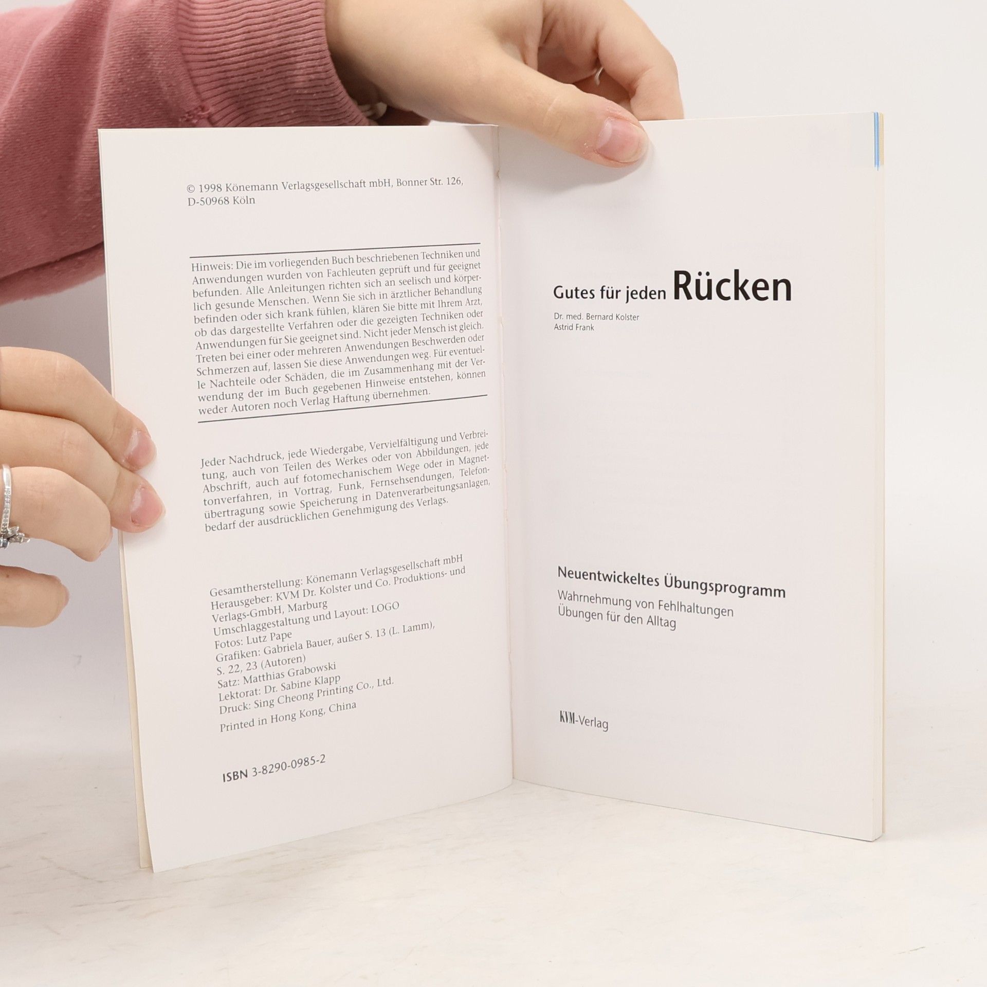 Bernard C. Bernard Carl Kolster Gutes für jeden Rücken