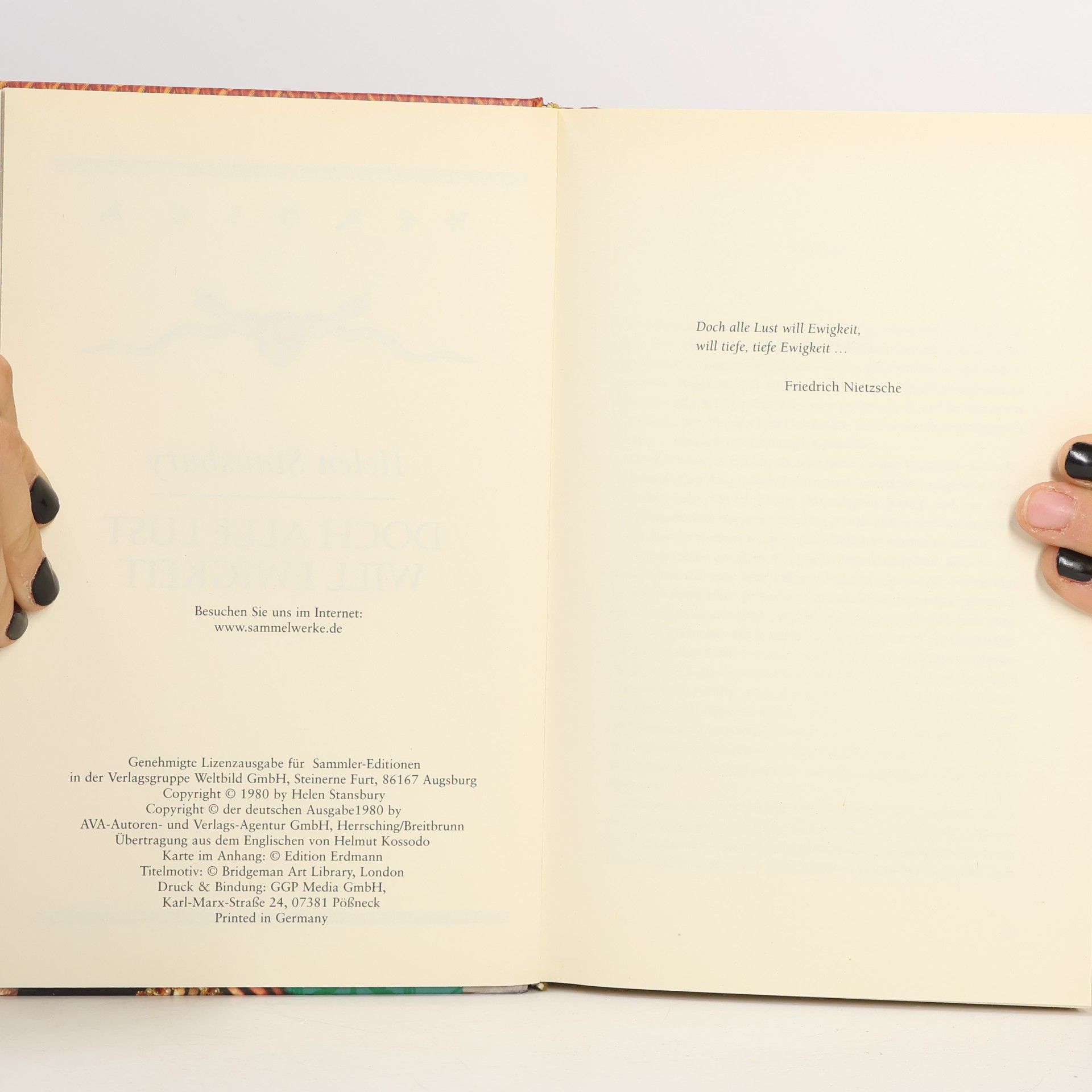 Helen Stansbury Doch alle Lust will Ewigkeit